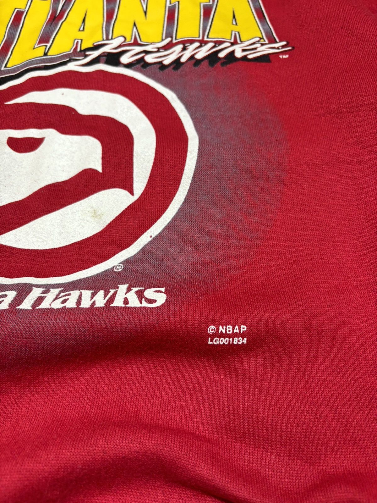 NBA × Vintage Vintage 1980s Atlanta Hawks Crewneck Sweatshirt NBA NFL NHL Size US XL / EU 56 / 4 - 2 Thumbnail