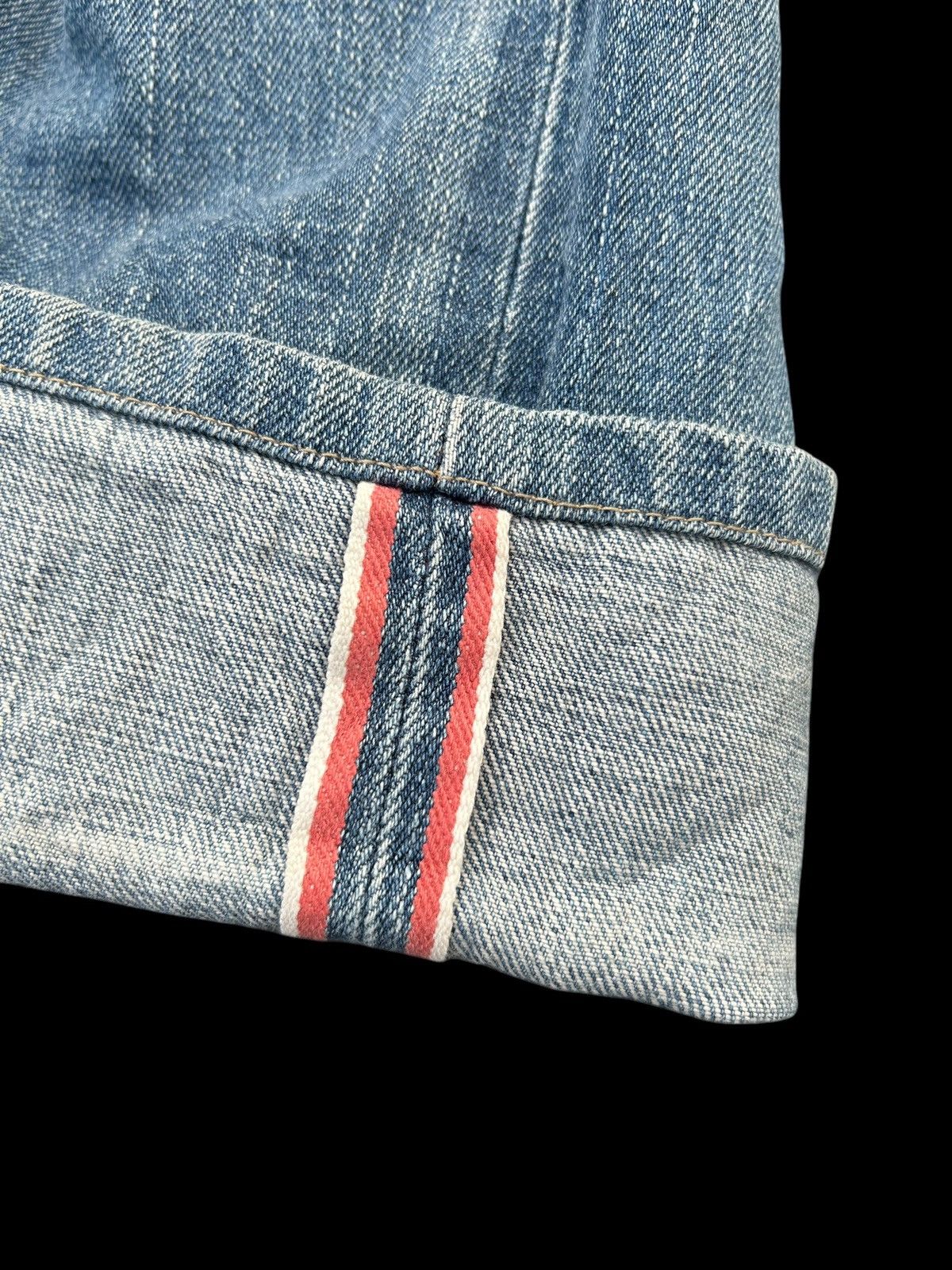 Japanese Brand × Kapital × Vintage Edwin Selvedge Buckle Back Distressed Denim Jeans Size US 33 - 2 Thumbnail
