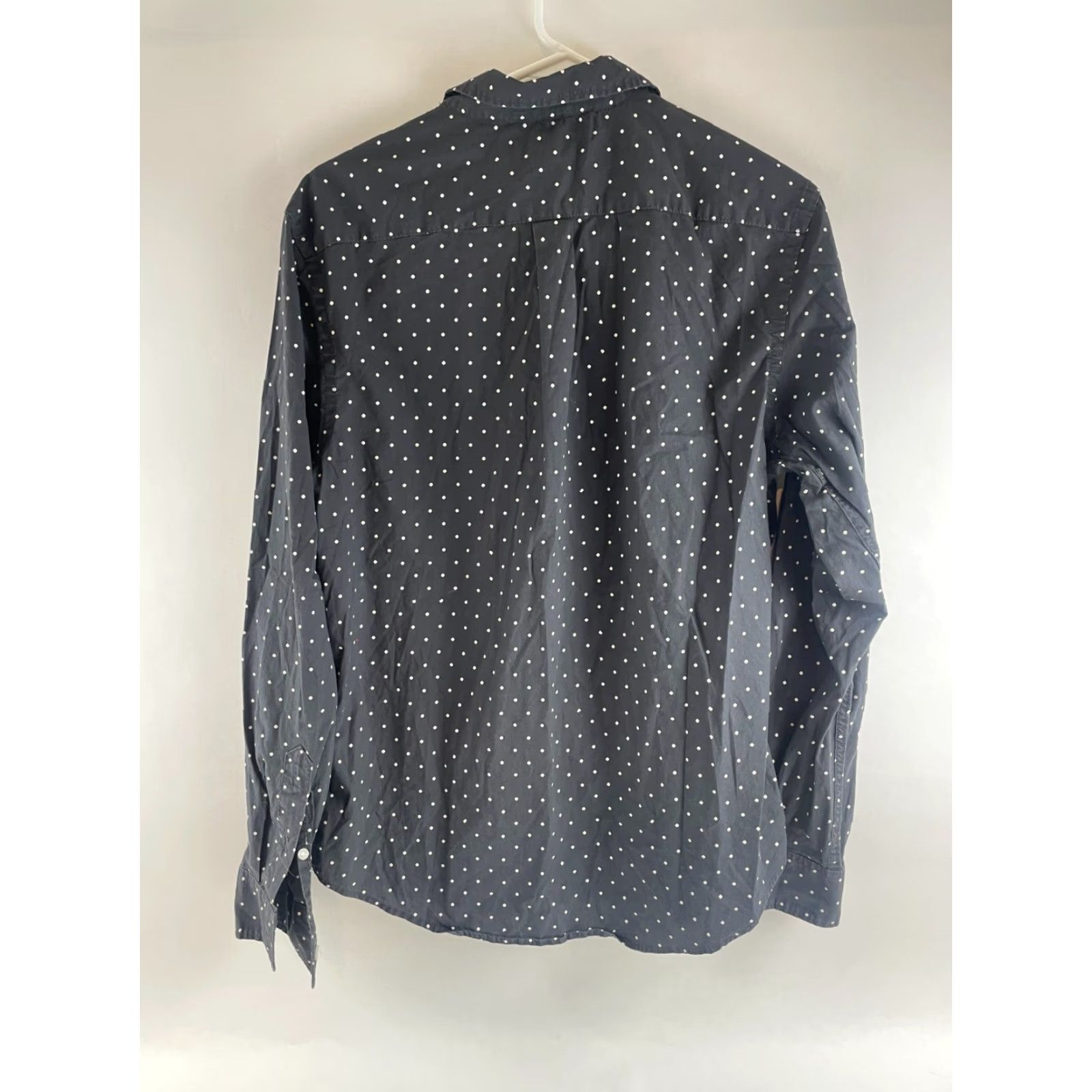 Old Navy Old Navy Shirt Men's Size M White Gray Button Down Long Slv Slim Fit Polka Dot Size US M / EU 48-50 / 2 - 2 Thumbnail