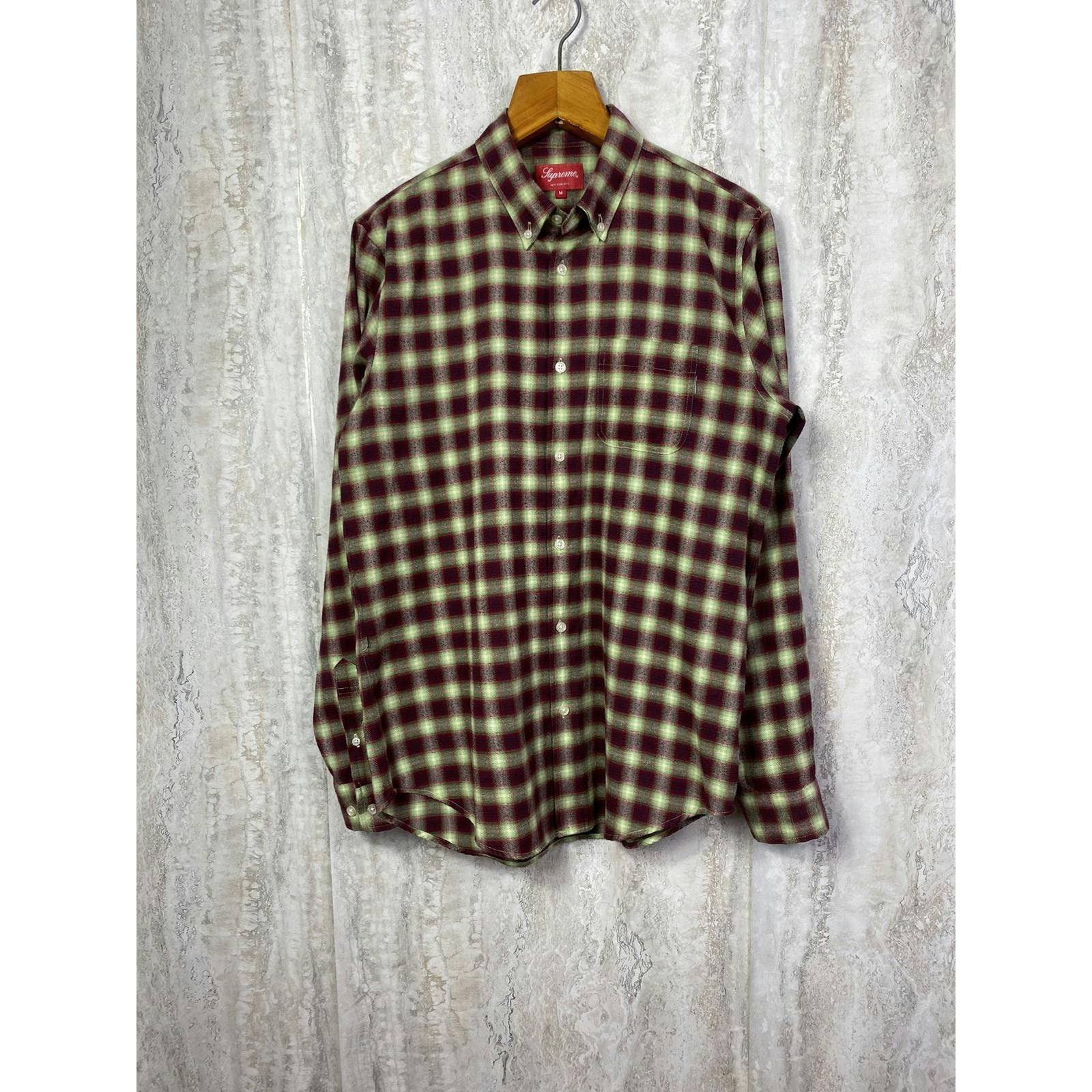 おトク】 Supreme Flannel Purple×White M Shirt シャツ