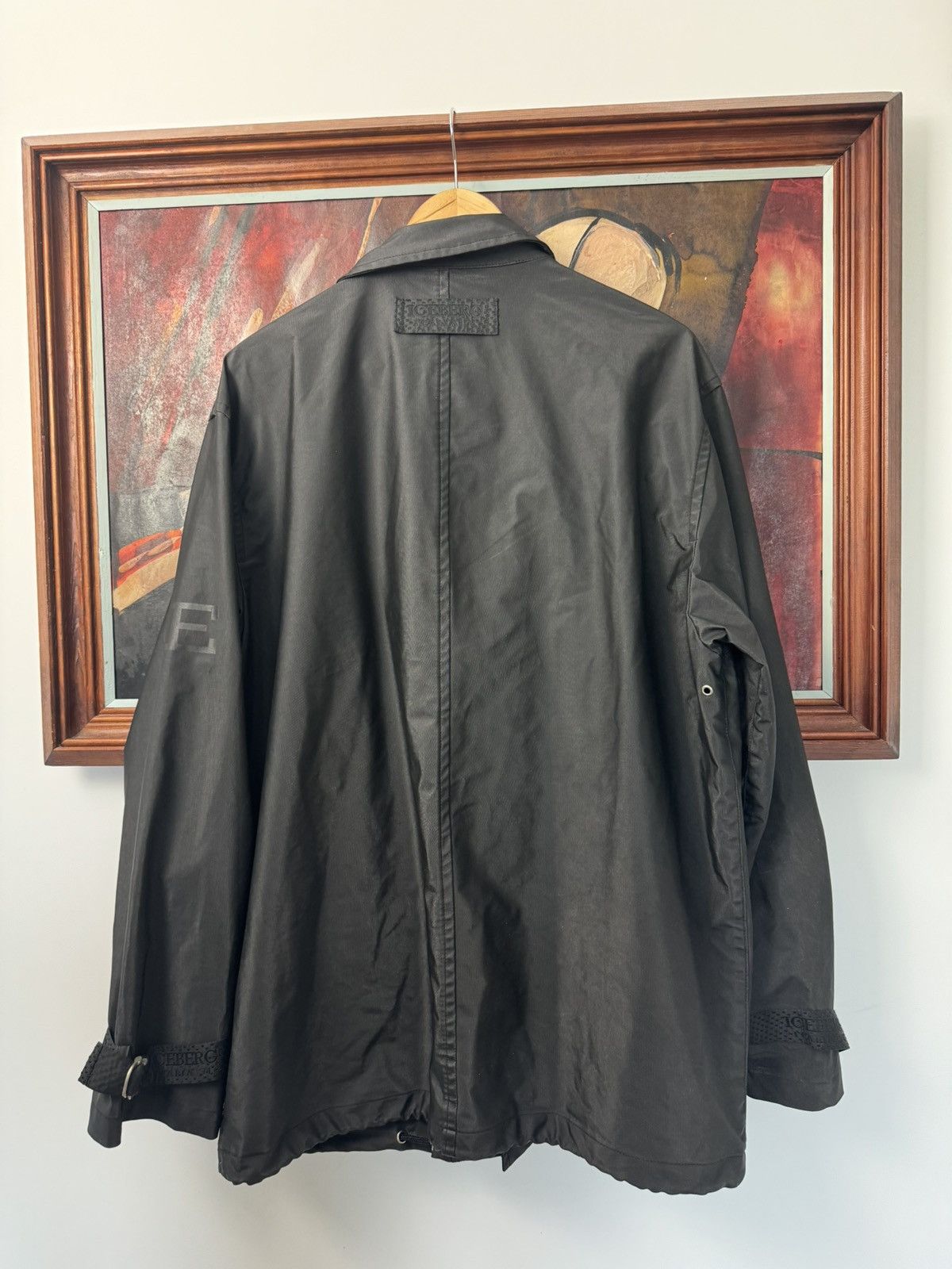 Iceberg Vintage 90s ICEBERG Techwear Waxed Cargo Jacket Tactical Size US M / EU 48-50 / 2 - 2 Thumbnail