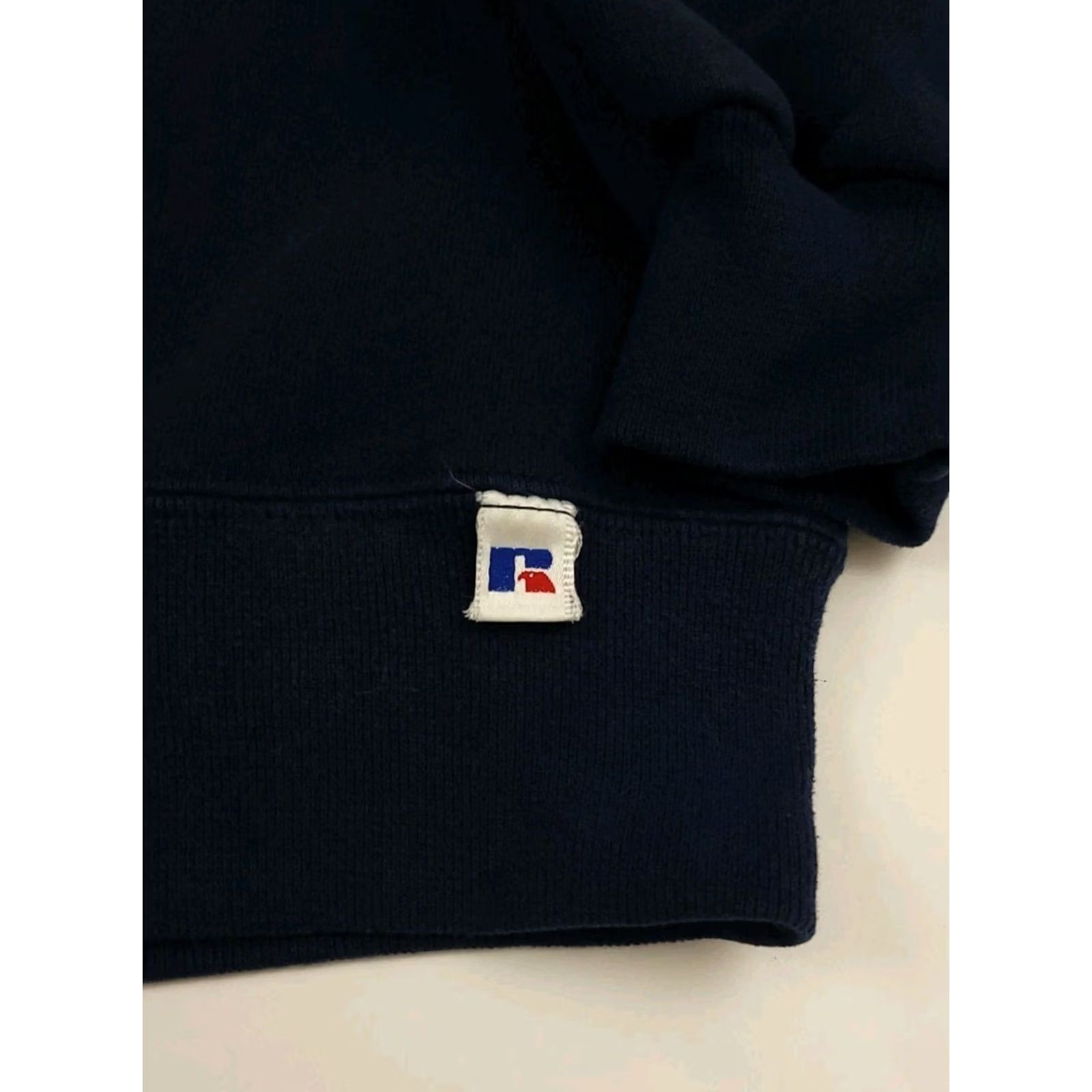 Russell Athletic VINTAGE 90s University Michigan Wolverines Russell Athletic Sweatshirt USA Made Mens Blue Crew Neck Pullover Long Sleeve M/L PIT 22.75 BACK 25.25 Size US M / EU 48-50 / 2 - 3 Thumbnail