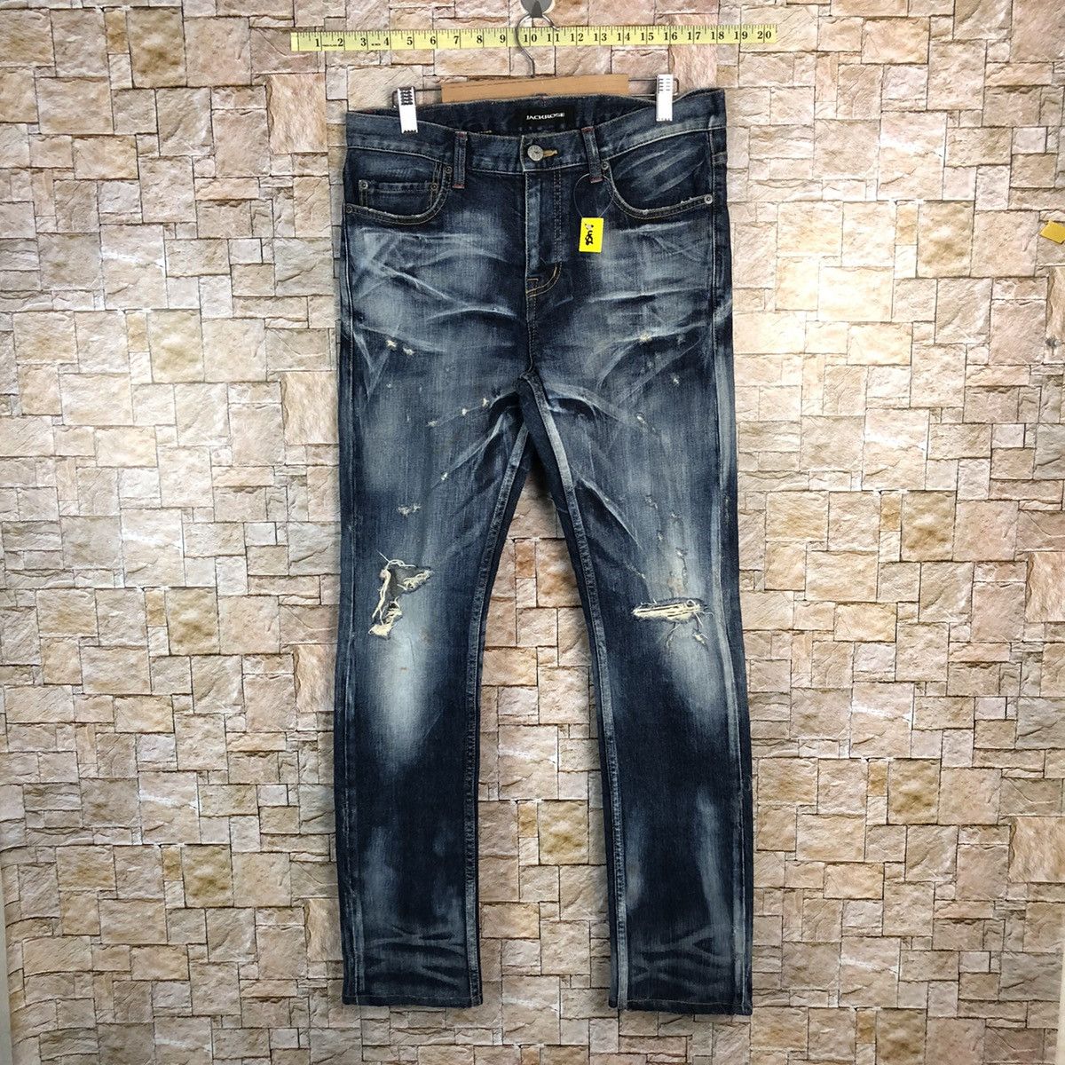 Japanese Brand Jack Rose Blue faded Denim Pants #A456 Size US 31 - 1 Thumbnail