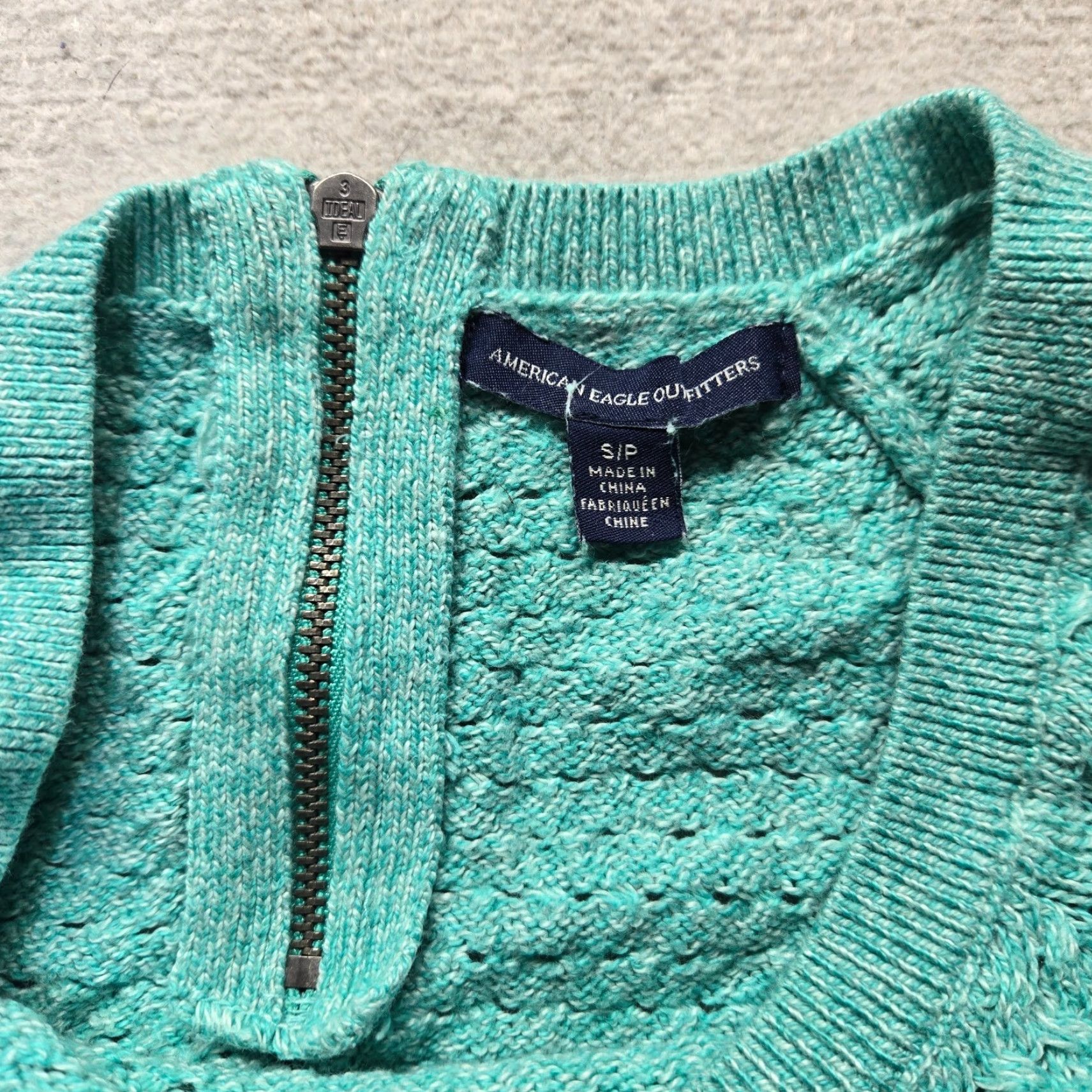 American Eagle Outfitters American Eagle Sweater Adult Women's S Small Open Knit Stretch Blue Top Size S / US 4 / IT 40 - 2 Thumbnail