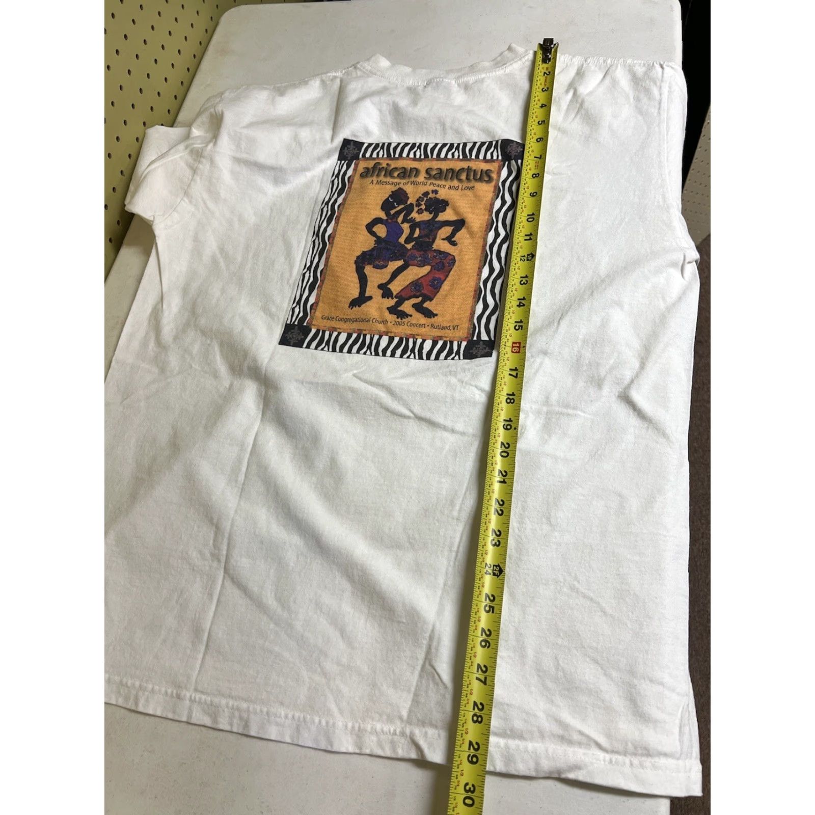 Anvil VINTAGE Anvil White T-Shirt African Tribal Solid Crew Neck Short Sleeve L Men Large Size US L / EU 52-54 / 3 - 7 Thumbnail