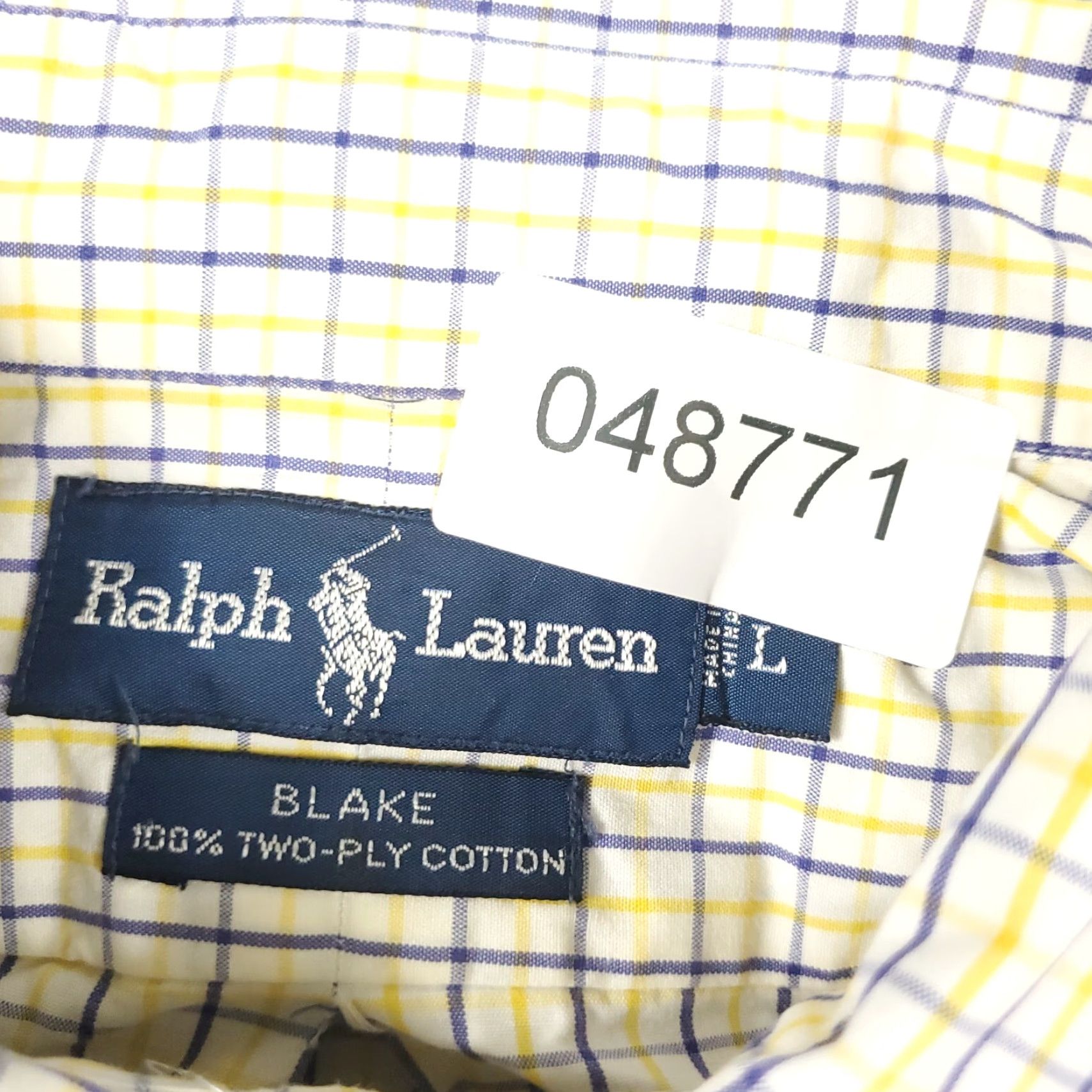 Ralph Lauren VINTAGE Ralph Lauren Shirt Mens Large Check Plaid Button-Up Long Sleeve Cotton Casual Classic Size US L / EU 52-54 / 3 - 7 Thumbnail