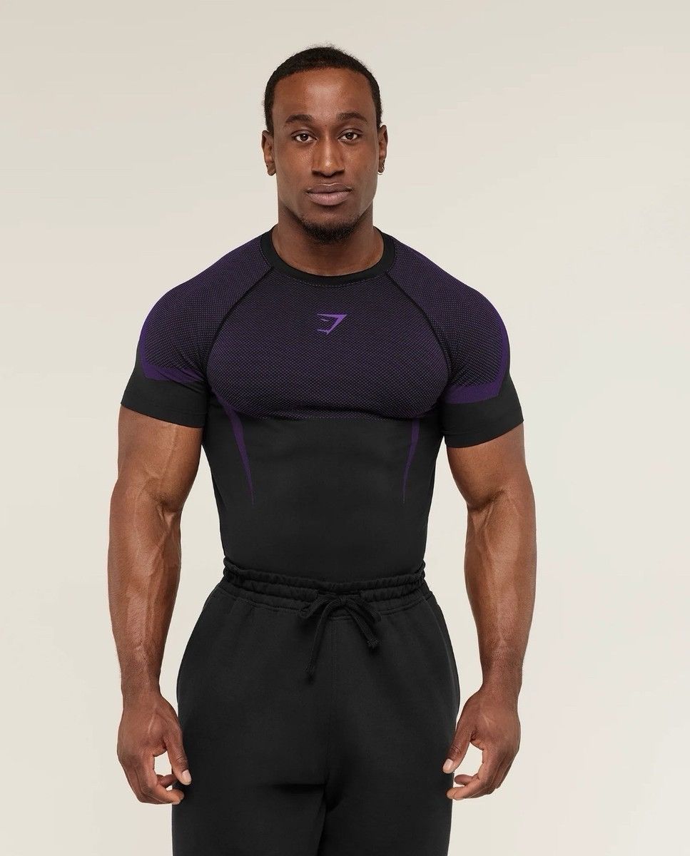 Gymshark GymShark Onyx 5.0 Seamless T shirt Purple Size Medium Size US M / EU 48-50 / 2 - 4 Thumbnail