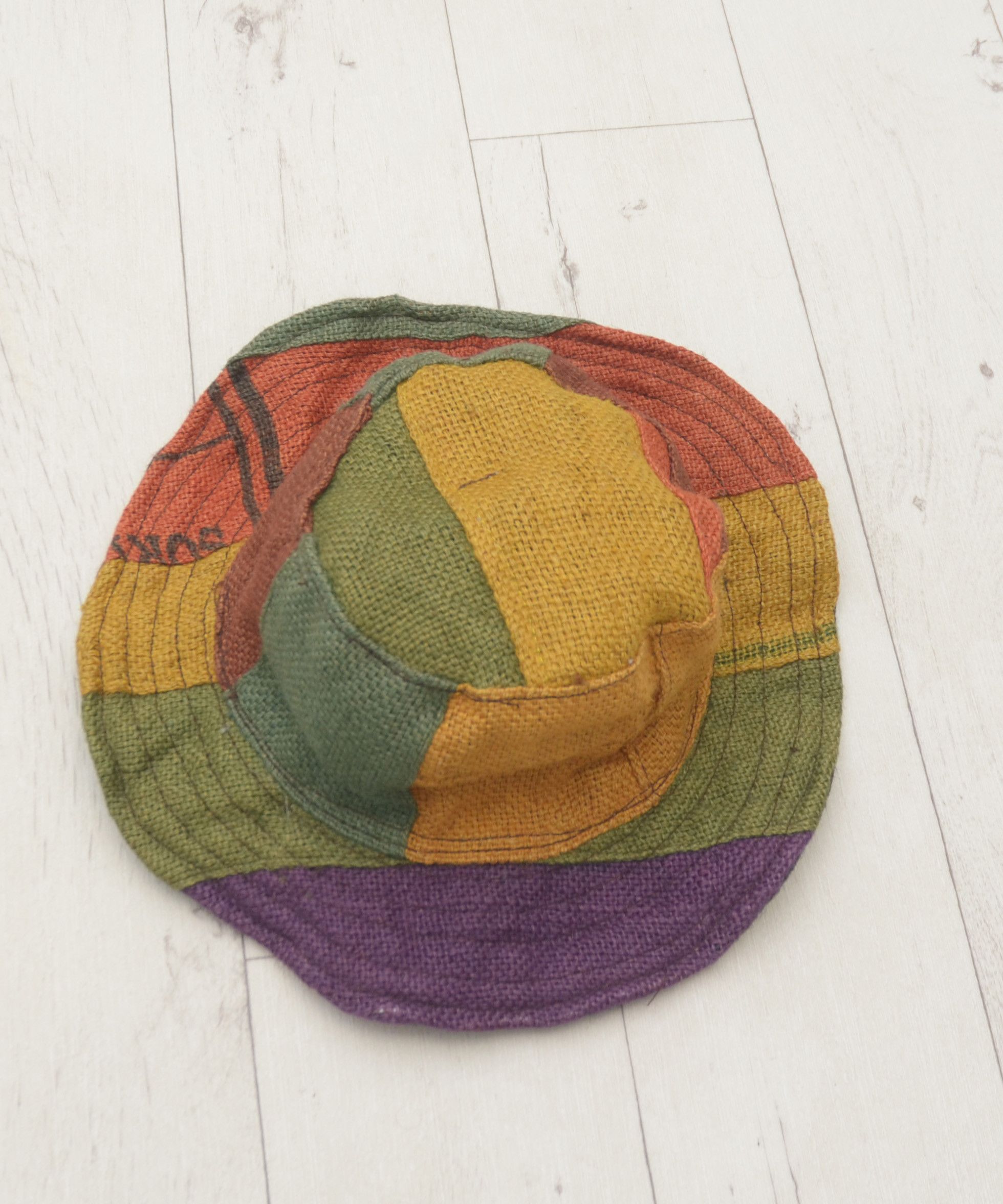 Handmade × Vintage Unisex Handcrafted Patchwork Bucket Hat Fishman Hemp Size ONE SIZE - 4 Thumbnail