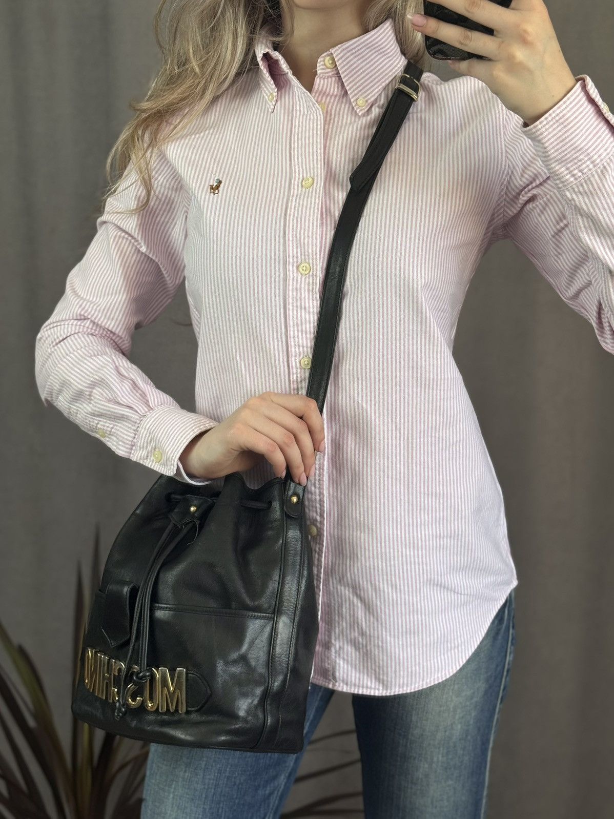 Other Vintage Moschino Leather Shoulder Bag Big Logo Gold Archival Size ONE SIZE - 3 Thumbnail