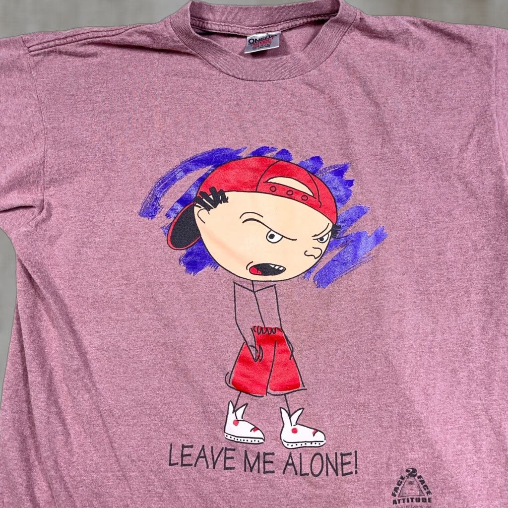 Vintage VINTAGE Oneita Shirt Men XL Purple 90s Tee Cartoon Funny Face 2 Face Attitude Size US XL / EU 56 / 4 - 1 Thumbnail