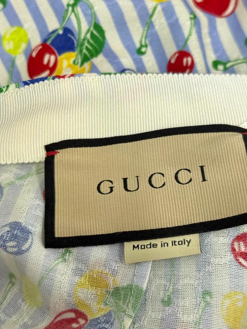 Gucci Gucci Cherry-printed high-waisted shorts Size 27" / US 4 / IT 40 - 4 Thumbnail