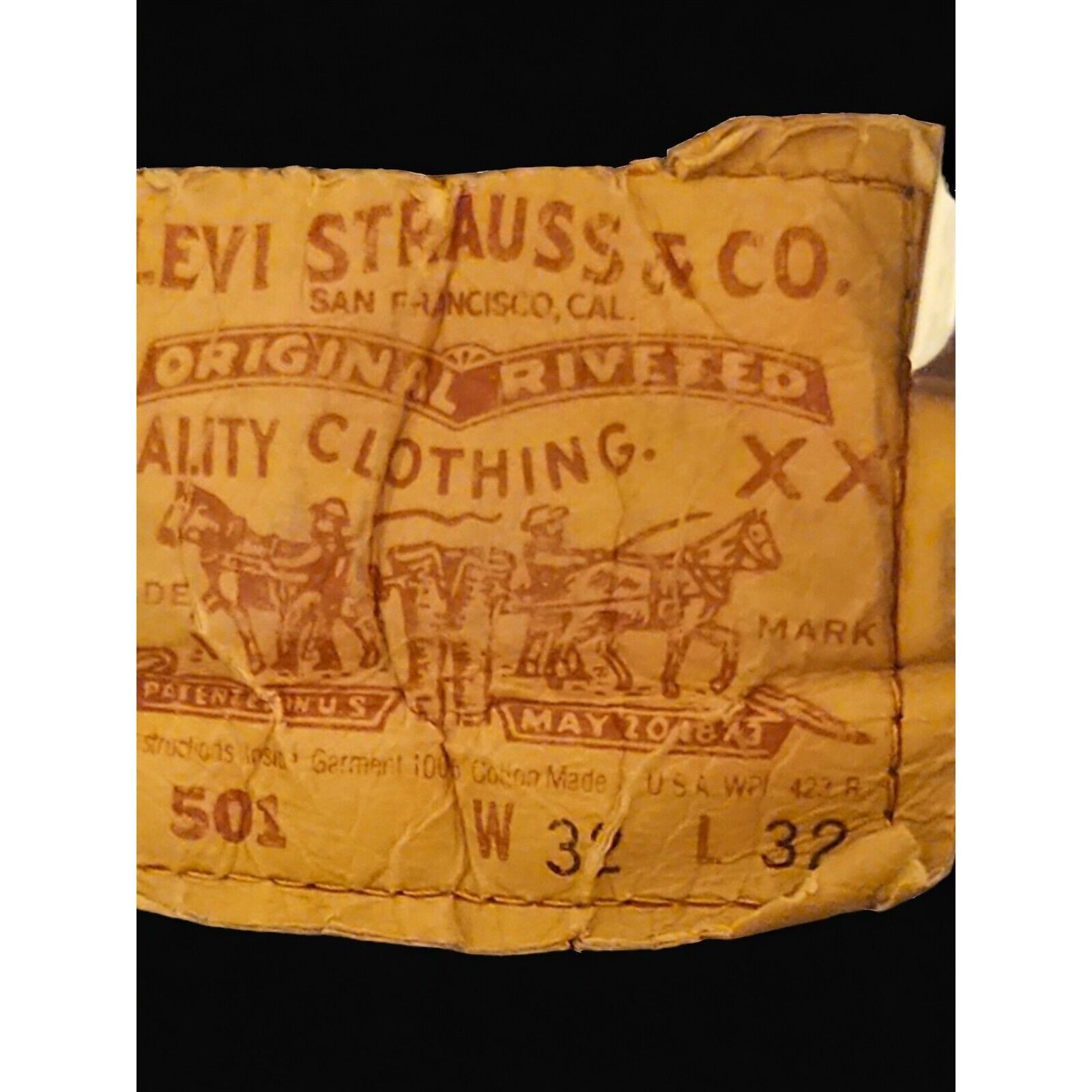Levi's Levis 501 80S Vtg Distressed Jeans Button Fly Mens 32x32 Bla Size US 32 / EU 48 - 3 Thumbnail