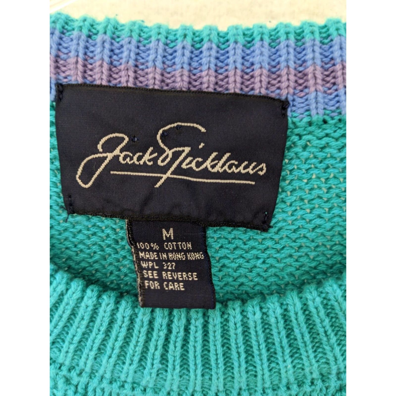 Vintage VINTAGE Jack Nicklaus Sweater Shirt Mens Medium Turquoise Blue 90s Size US M / EU 48-50 / 2 - 7 Thumbnail