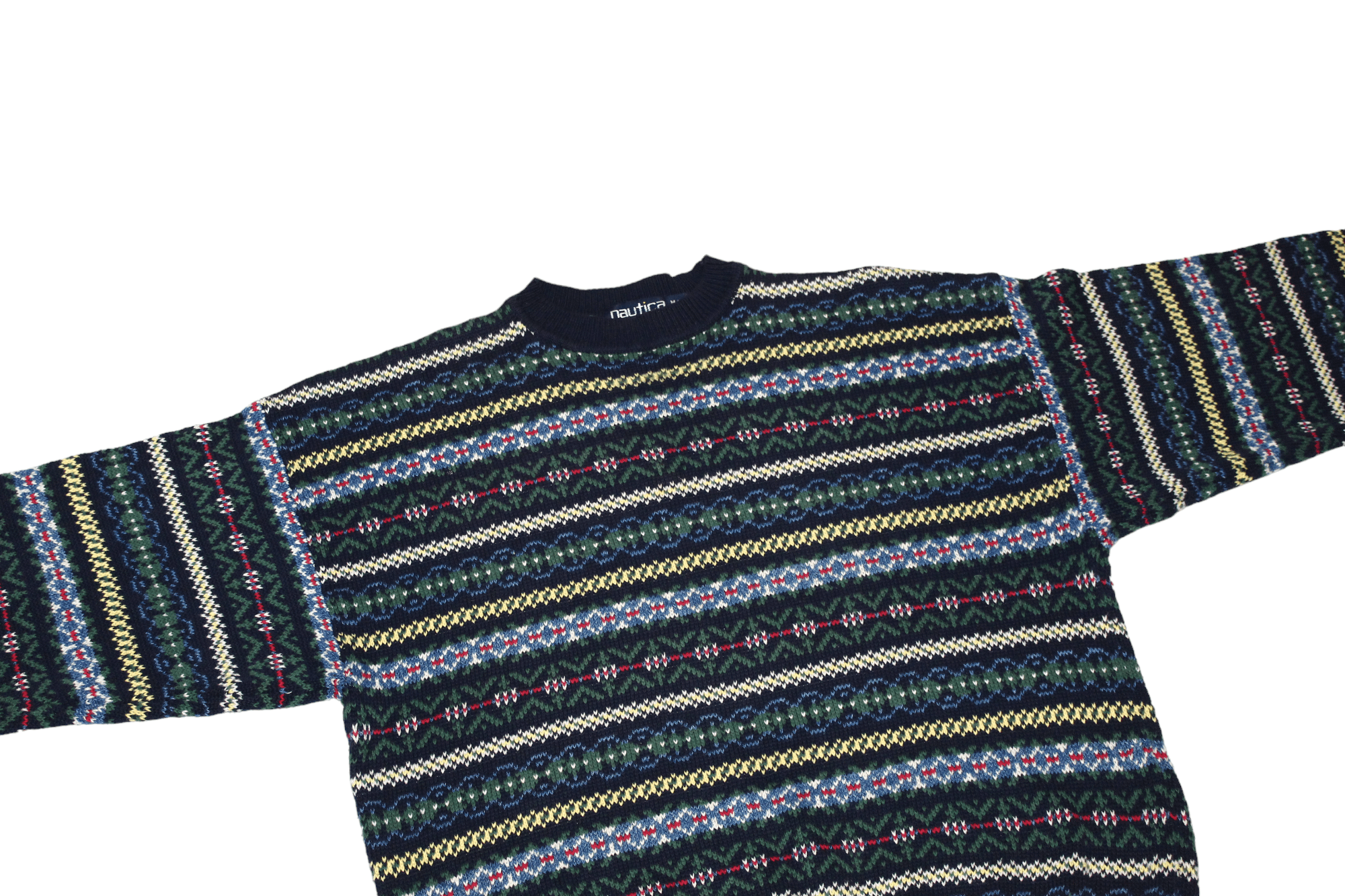 Japanese Brand 90's Nautica 100% Cotton Native Patterns Crew Neck Sweater Size US M / EU 48-50 / 2 - 5 Thumbnail