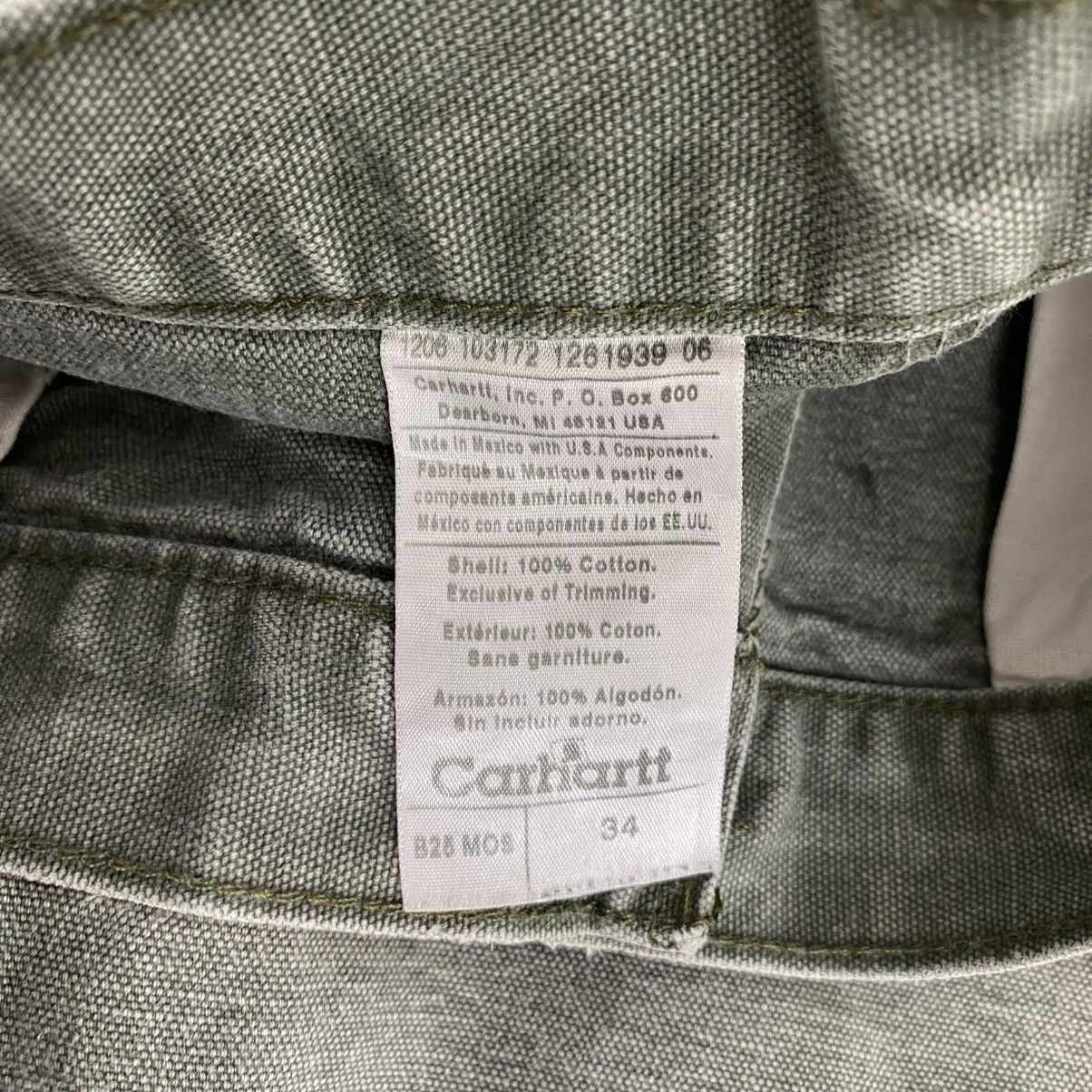 Carhartt VTG Carhartt Faded Moss Green Carpenter Baggy Shorts Jorts Size US 34 / EU 50 - 12 Thumbnail