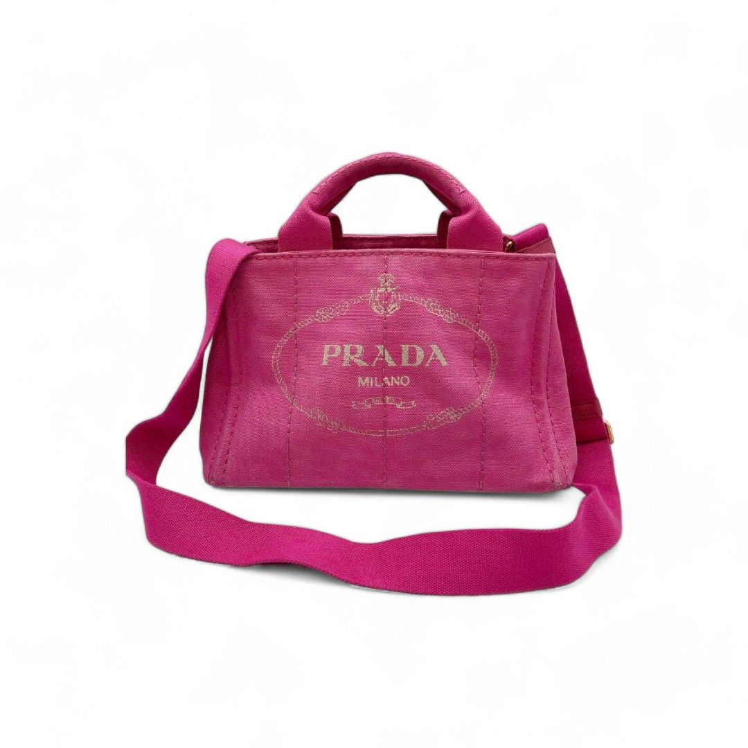 image of Prada - Denim Canapa Pink Handbag Shoulder Bag 2Way Rosa, Women's