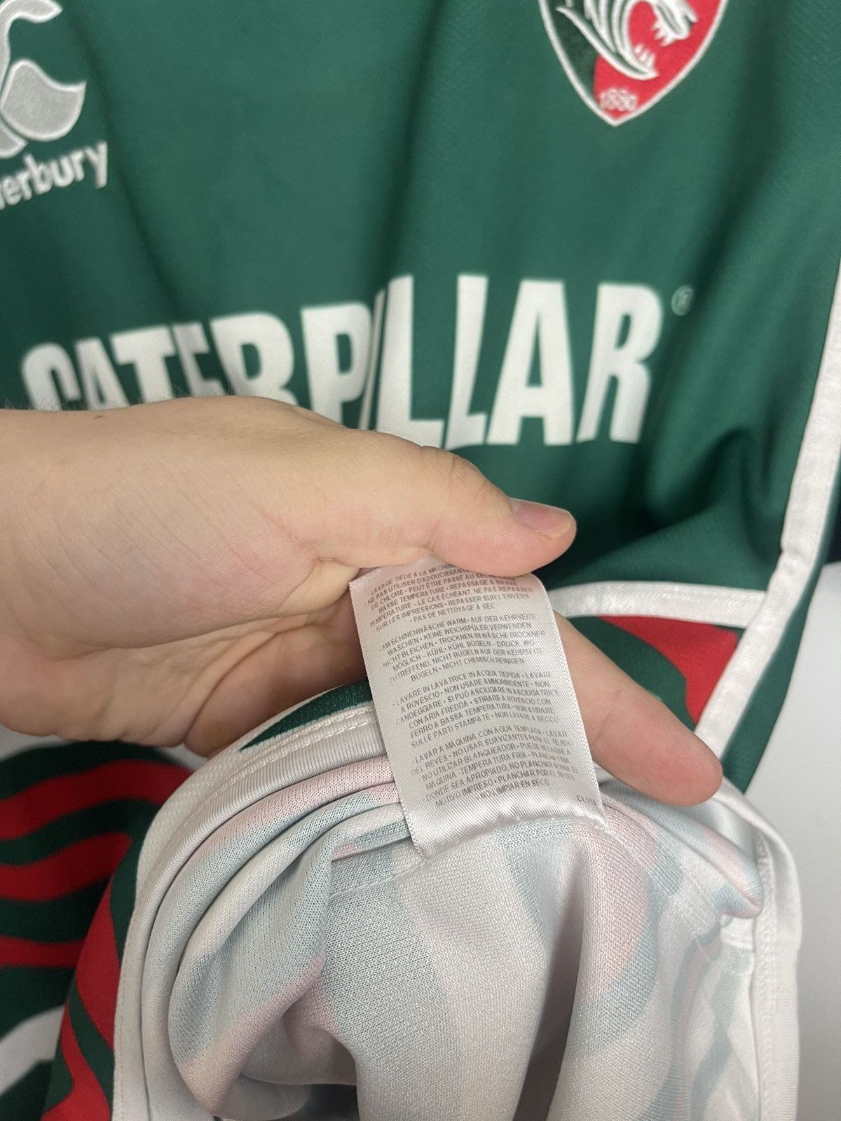 Canterbury of New Zealand × Vintage Canterbury Leicester Tigers Caterpillar Rugby Shirt Rugby Size US XL / EU 56 / 4 - 8 Thumbnail