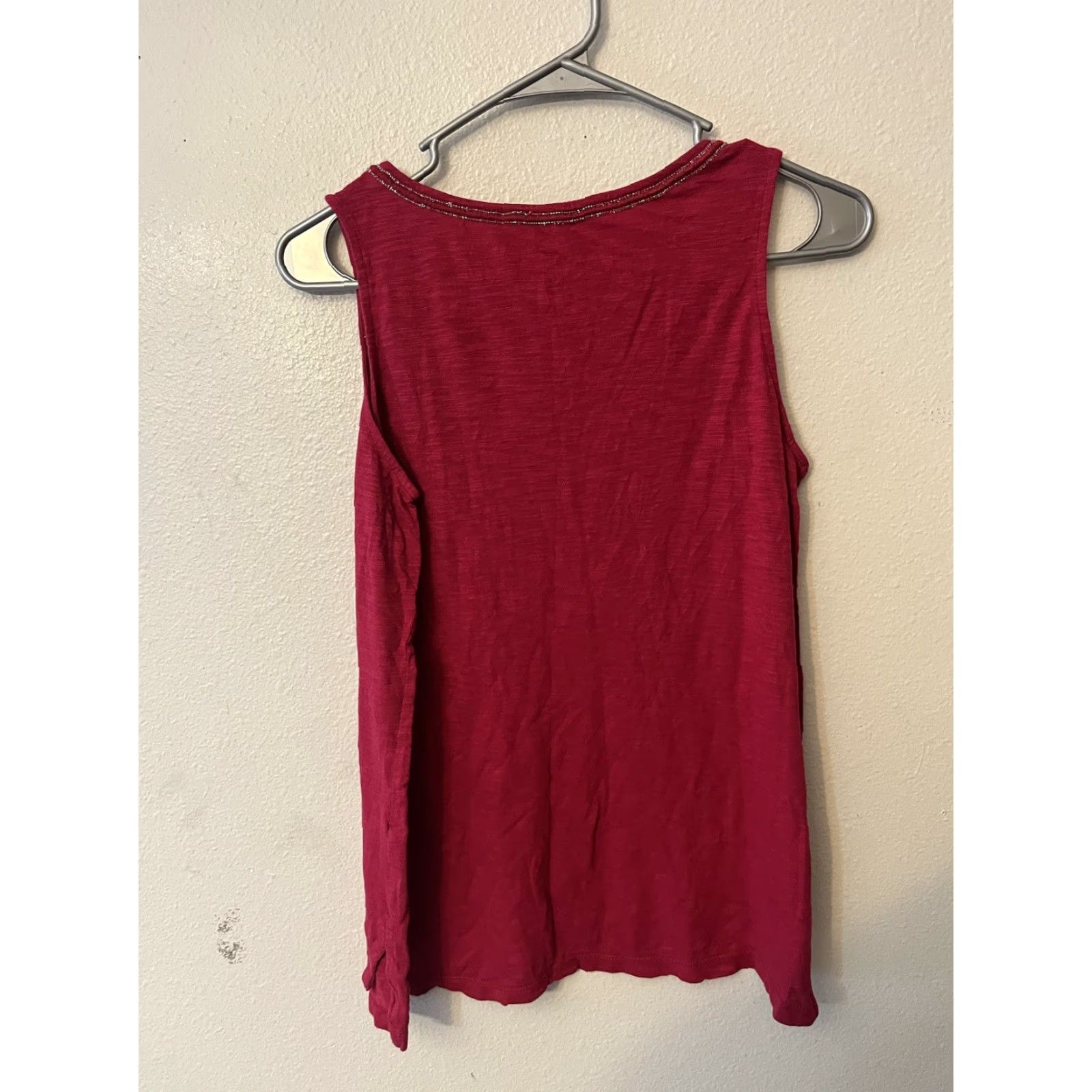 Banana Republic Banana Republic Tank Small Pink Cotton Blend Solid Womens Blouse Shirt Size S / US 4 / IT 40 - 3 Thumbnail