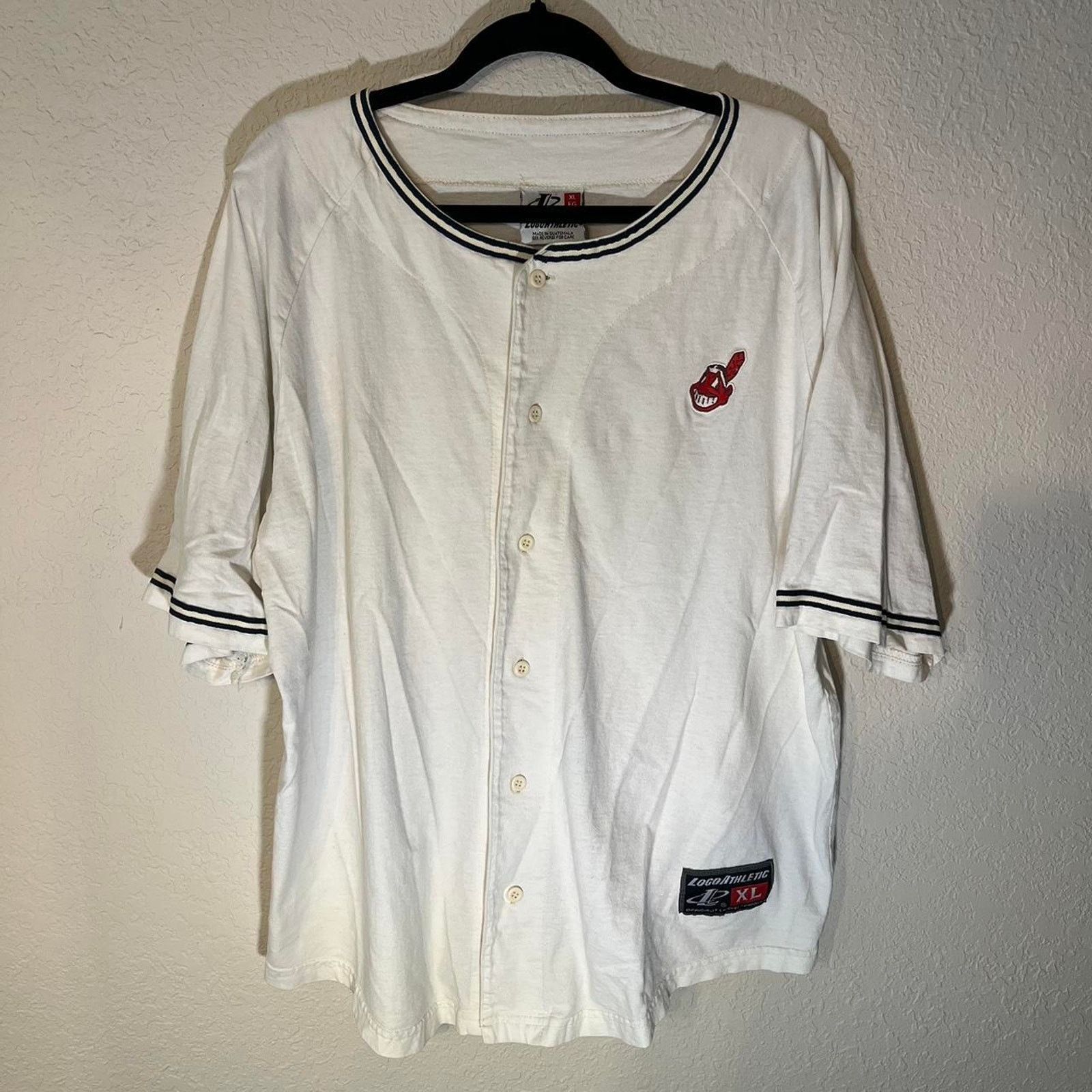 Logo Athletic Vintage 90s Cleveland MLB Kenny Lofton Baseball Jersey XL Size US XL / EU 56 / 4 - 2 Thumbnail