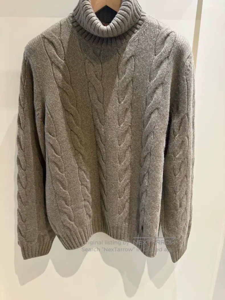 Loro Piana Loro Piana Men's high neck knitted thick cable cashmere sw Size US L / EU 52-54 / 3 - 1 Thumbnail