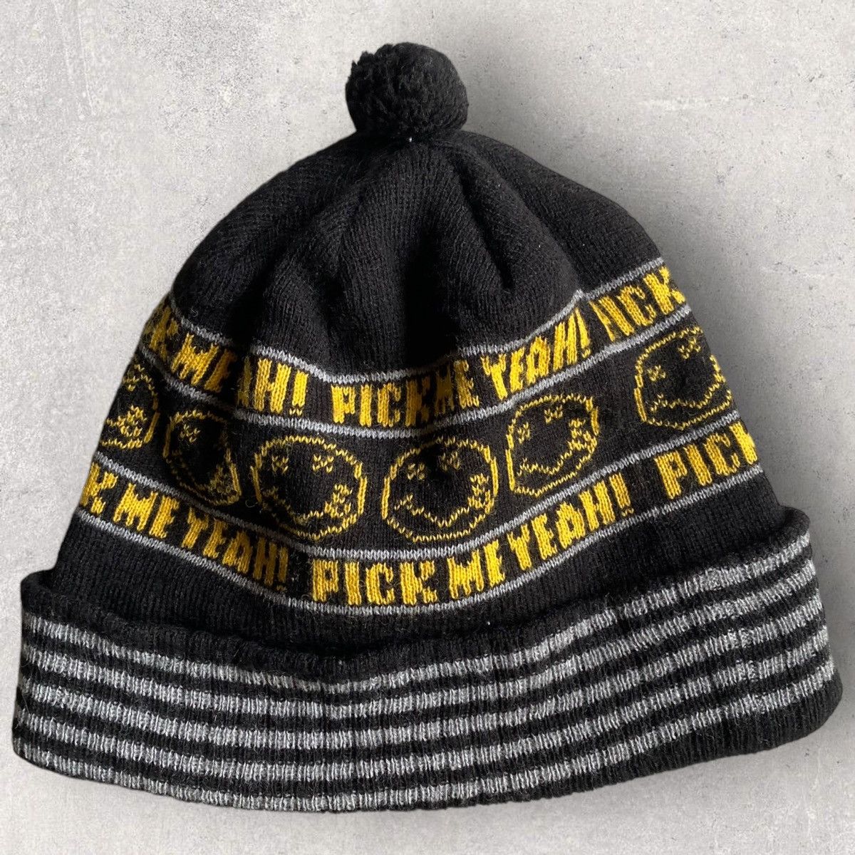 Hysteric Glamour 2009 Nirvana Smiley “Pick Me Yeah” Beanie Kurt Cobain Size ONE SIZE - 1 Thumbnail
