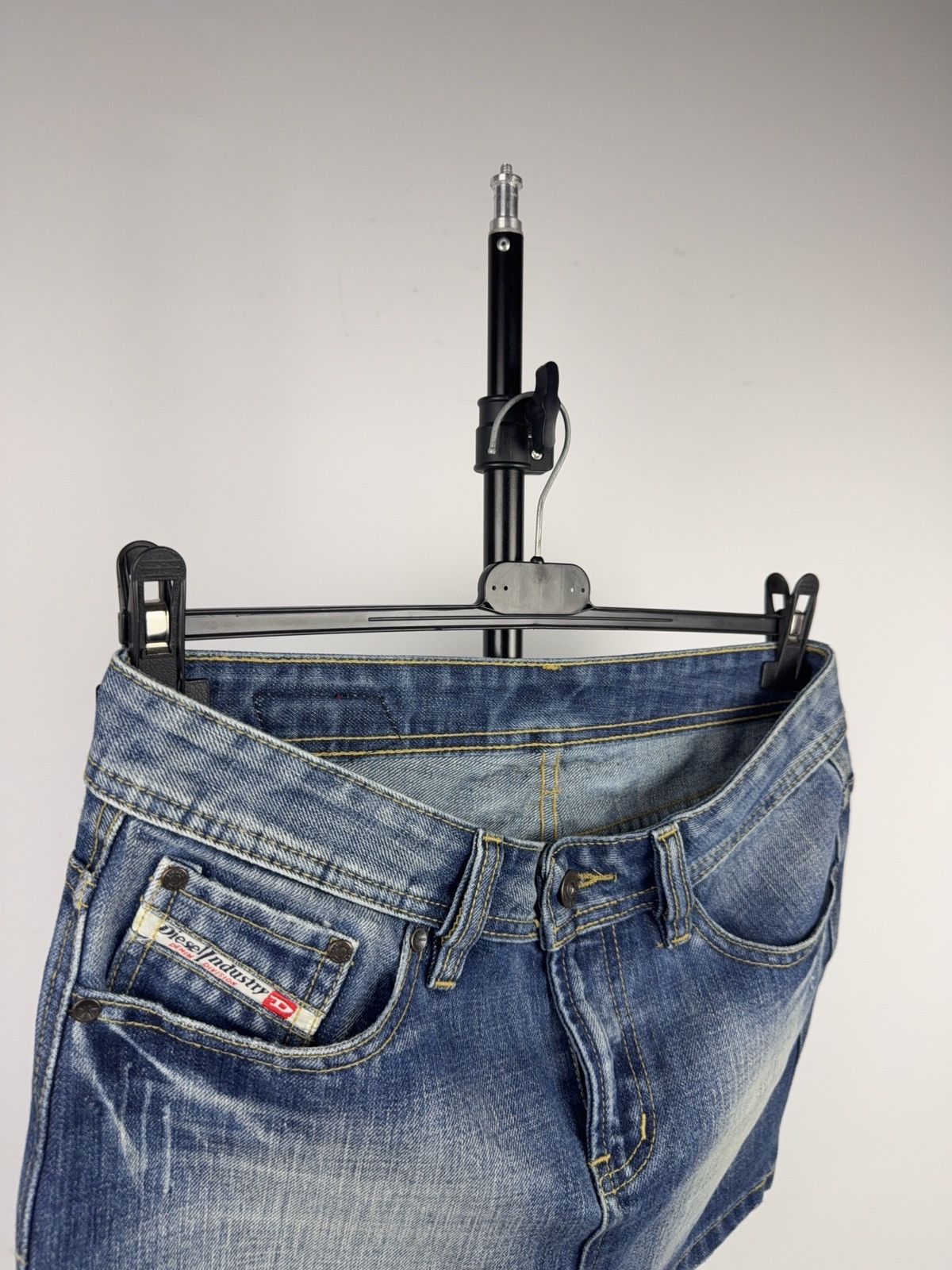 Diesel Luxury Diesel Industry Denim Mini Skirt Y2K Distressed Blue Size 30" / US 8 / IT 44 - 9 Thumbnail