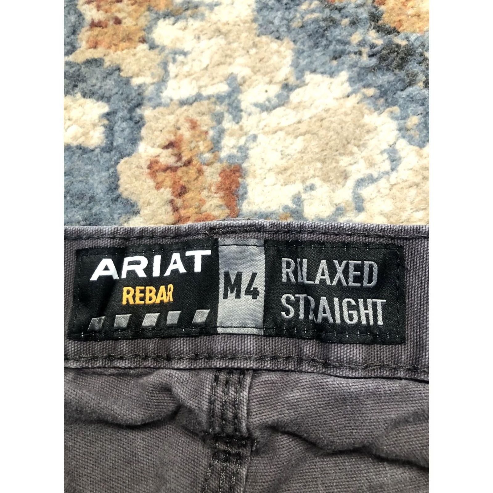 Ariat Ariat Rebar M4 Relaxed Straight Work Pants Mens 32x32 Gray Carpenter 5-Pocket Design Cargo Pocket Logo Vertical Size US 32 / EU 48 - 6 Thumbnail