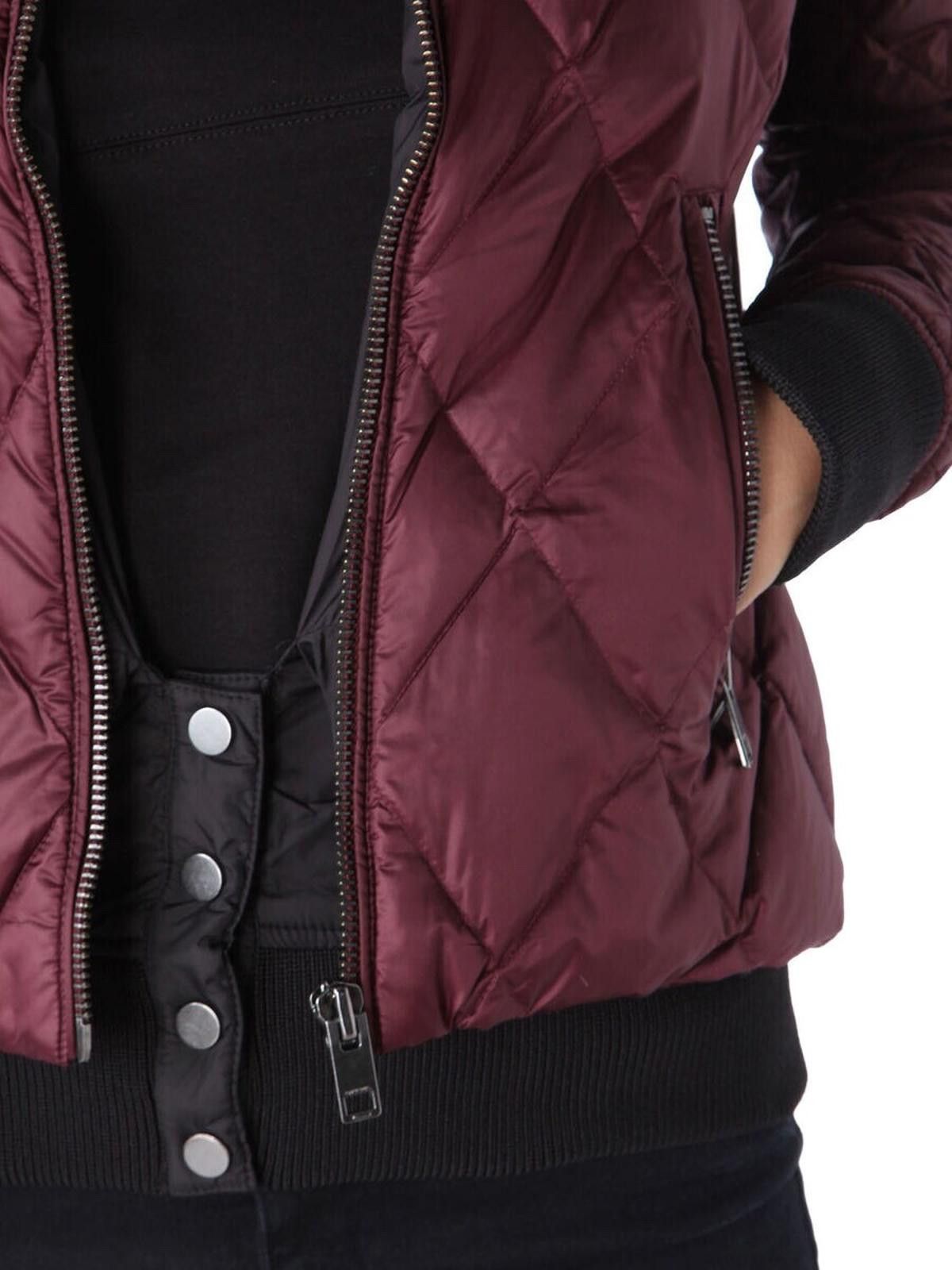 Diesel Diesel W-Trina Women's Quilted Down Jacket Burgundy Sz M Size M / US 6-8 / IT 42-44 - 2 Thumbnail