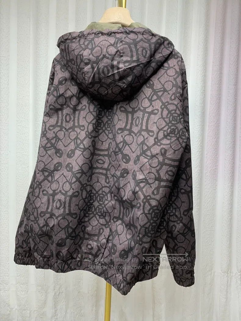 Hermes Hermes Coffee-colored geometric pattern printed reversible Size L / US 10 / IT 46 - 4 Thumbnail