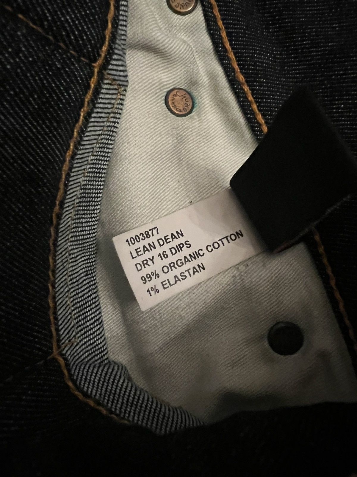 Nudie Jeans 1003877 Nudie Lean Dean Dry 16 Dips Jeans Size US 34 / EU 50 - 11 Thumbnail