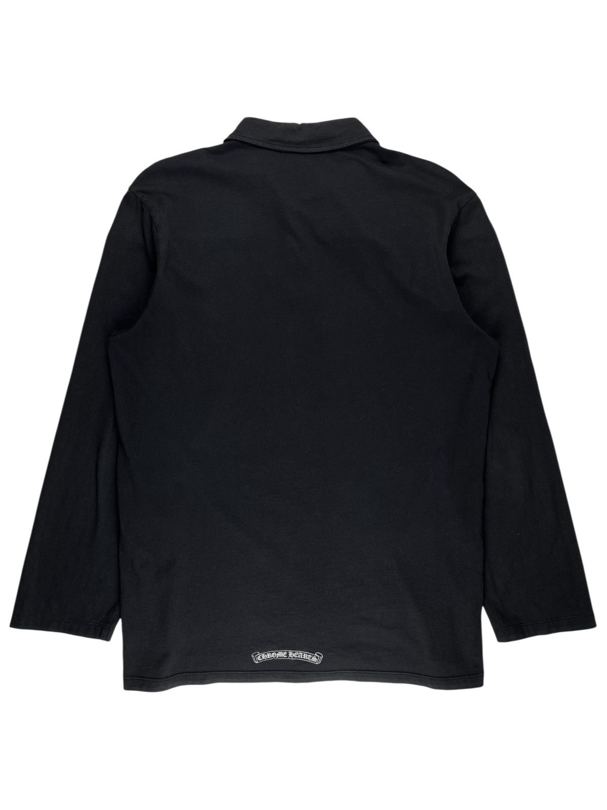 Chrome Hearts Chrome Hearts RS3 Triple Cross Silver Longsleeve Polo Shirt Size US L / EU 52-54 / 3 - 2 Thumbnail