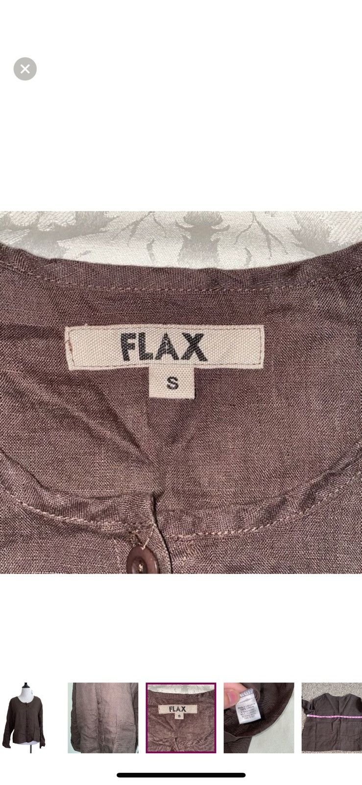 FLAX Flax small linen button down blazer Size S / US 4 / IT 40 - 3 Thumbnail