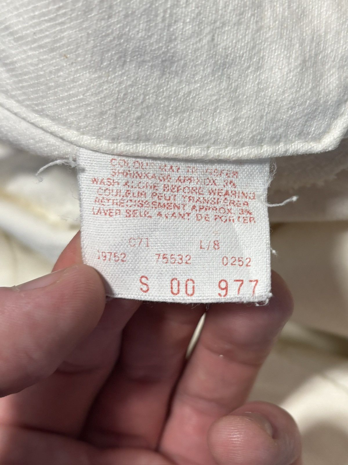 Levi's 1990s Vintage Levi's Denim Jacket White Jean Jacket Size US S / EU 44-46 / 1 - 7 Thumbnail