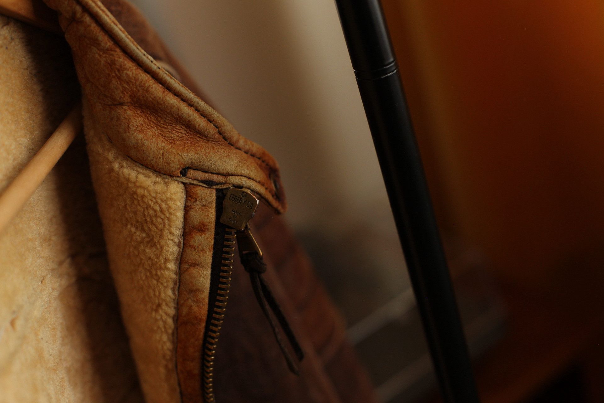Vintage 1970’s Italian Shearling Café Racer Jacket Size US L / EU 52-54 / 3 - 13 Thumbnail