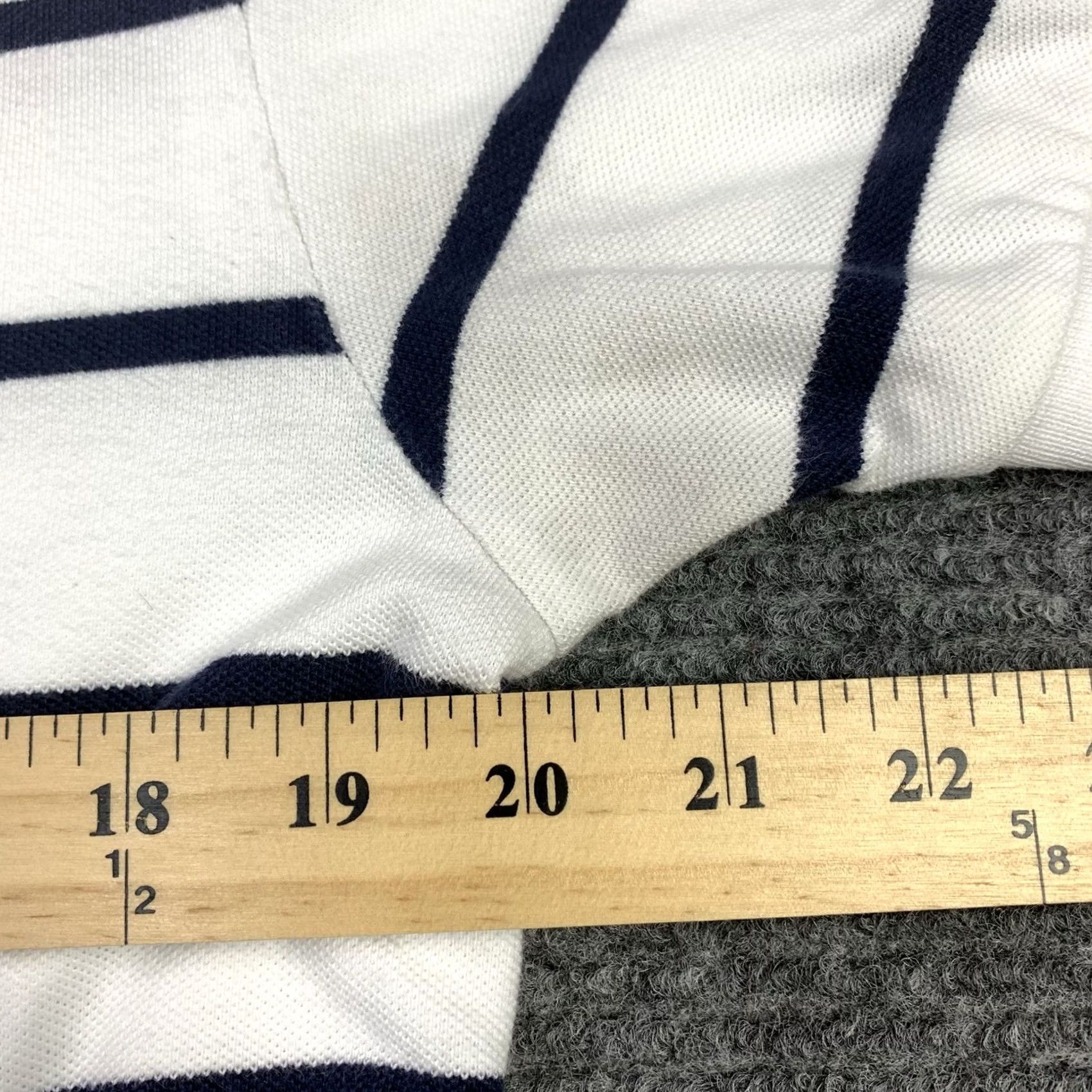 Polo Ralph Lauren Polo Ralph Lauren Polo Shirt Striped Short Sleeve Embroidered Pony White With Blue Stripes Mens M Size US M / EU 48-50 / 2 - 6 Thumbnail