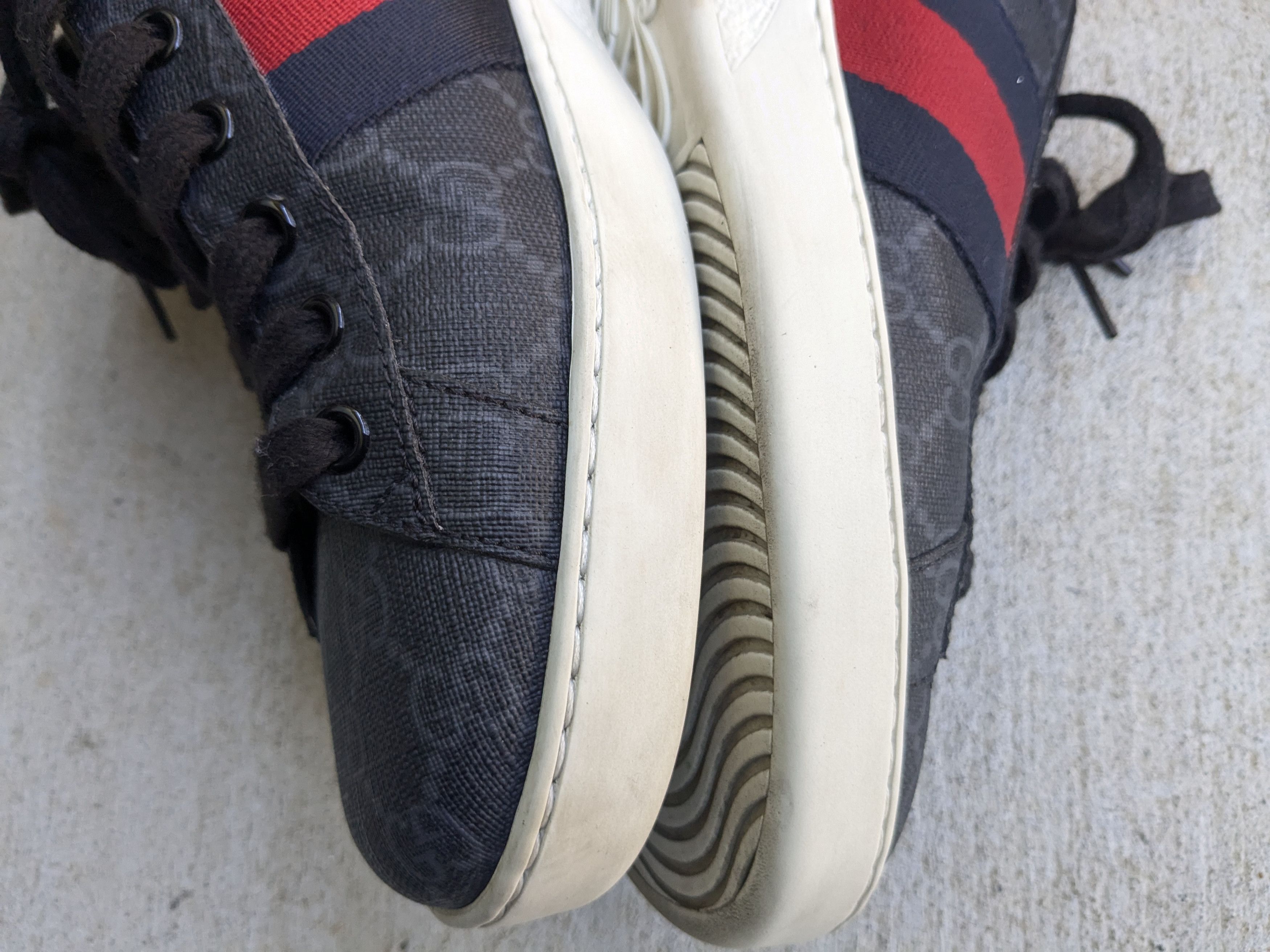Gucci Gucci Ace Sneakers Monogram Camvas 9.5 Leather Low Tops Size US 9.5 / EU 42-43 - 12 Thumbnail