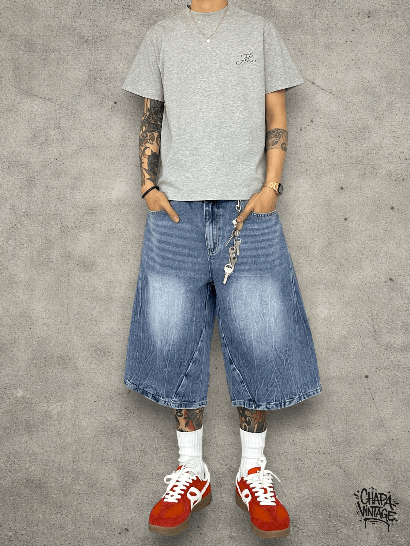 Jean Washed denm jorts Size US 32 / EU 48 - 2 Thumbnail