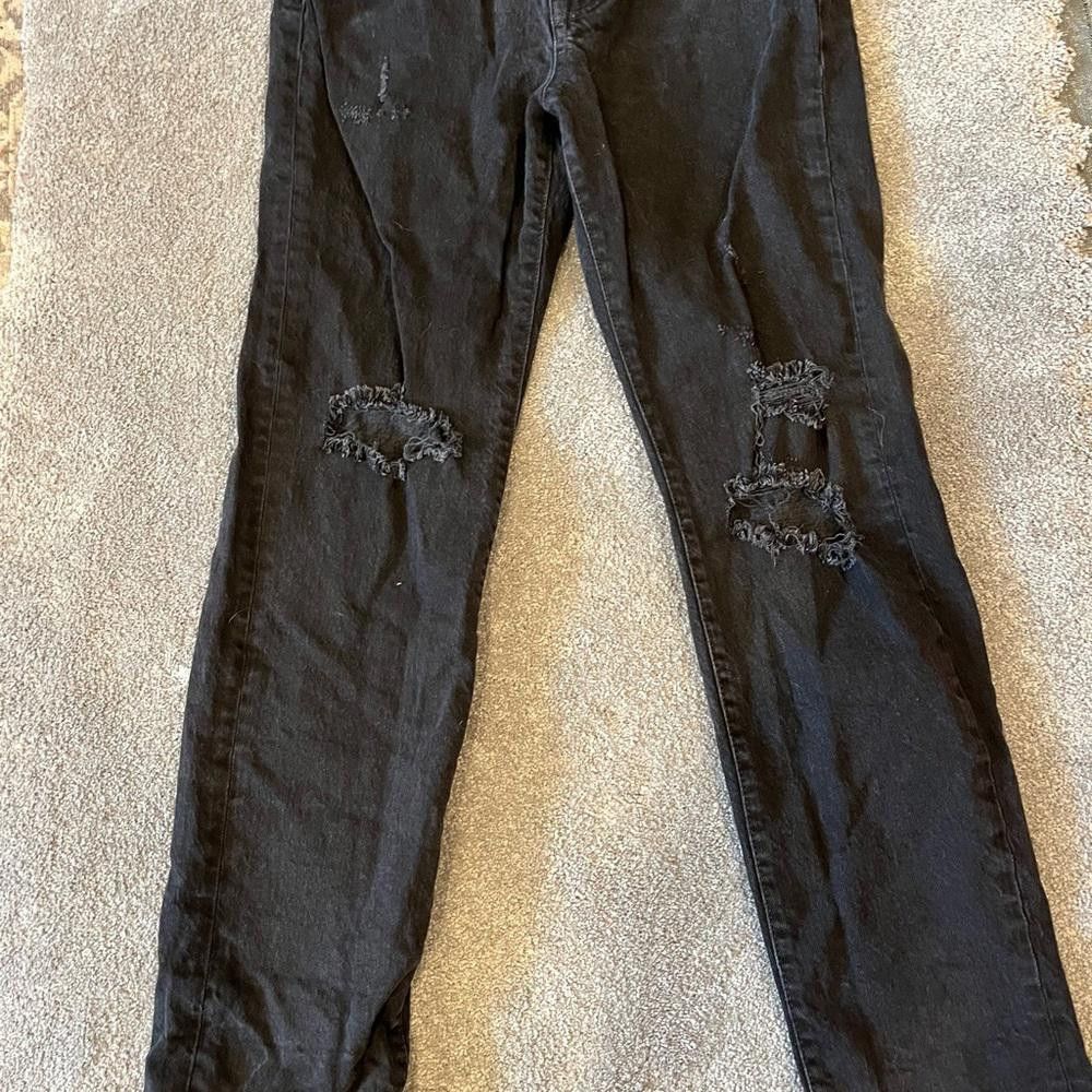 Designer We the free black distressed jeans Size 27" / US 4 / IT 40 - 3 Thumbnail