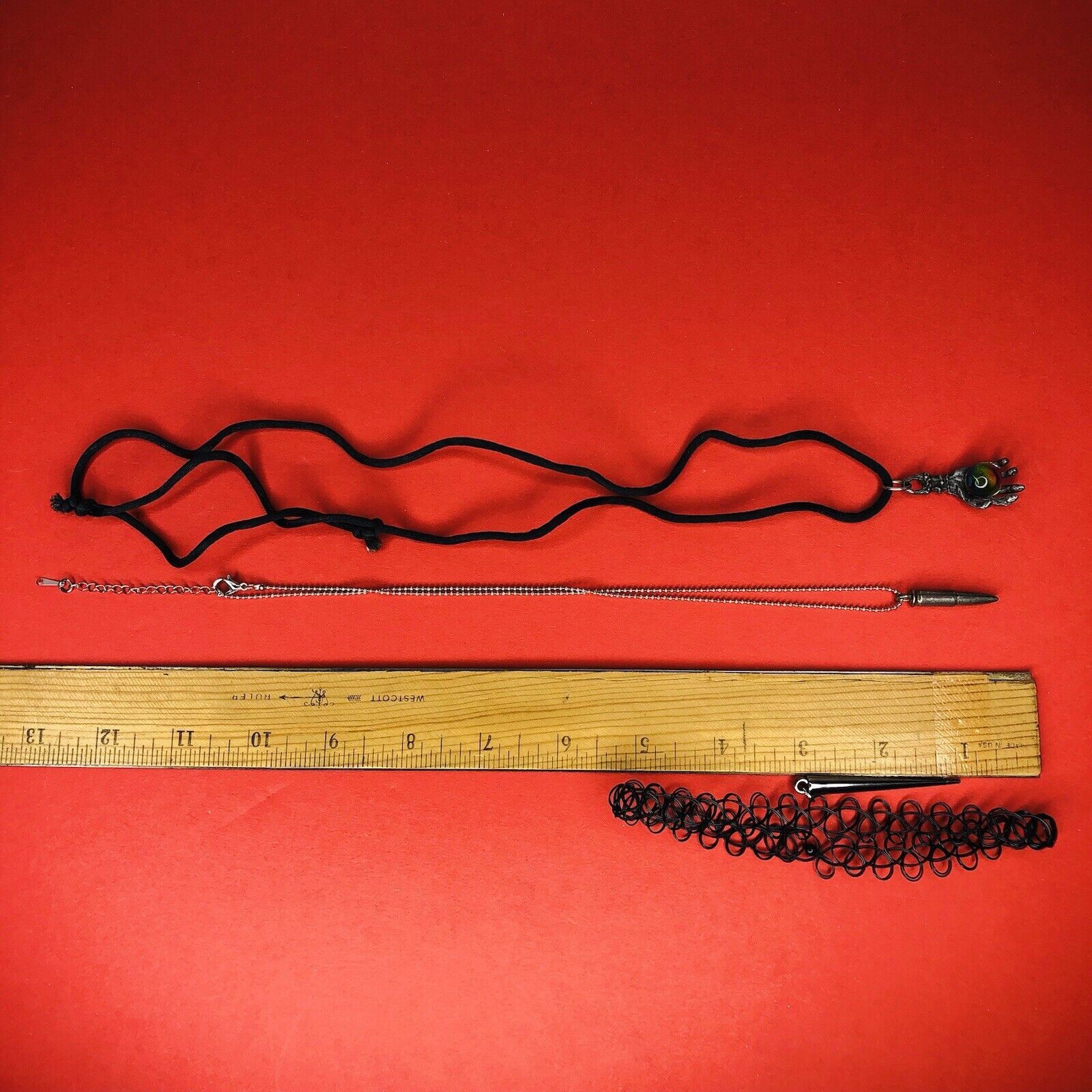 Other Lot of 3 Whimsigoth Necklace Choker Black Rope Cord Handball Size ONE SIZE - 8 Thumbnail