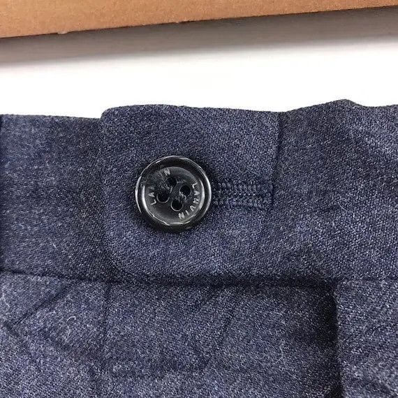 Lanvin LANVIN PARIS COLLECTION Blue Wool Casual Pant Trouser Slack Size US 26 / EU 42 - 4 Thumbnail