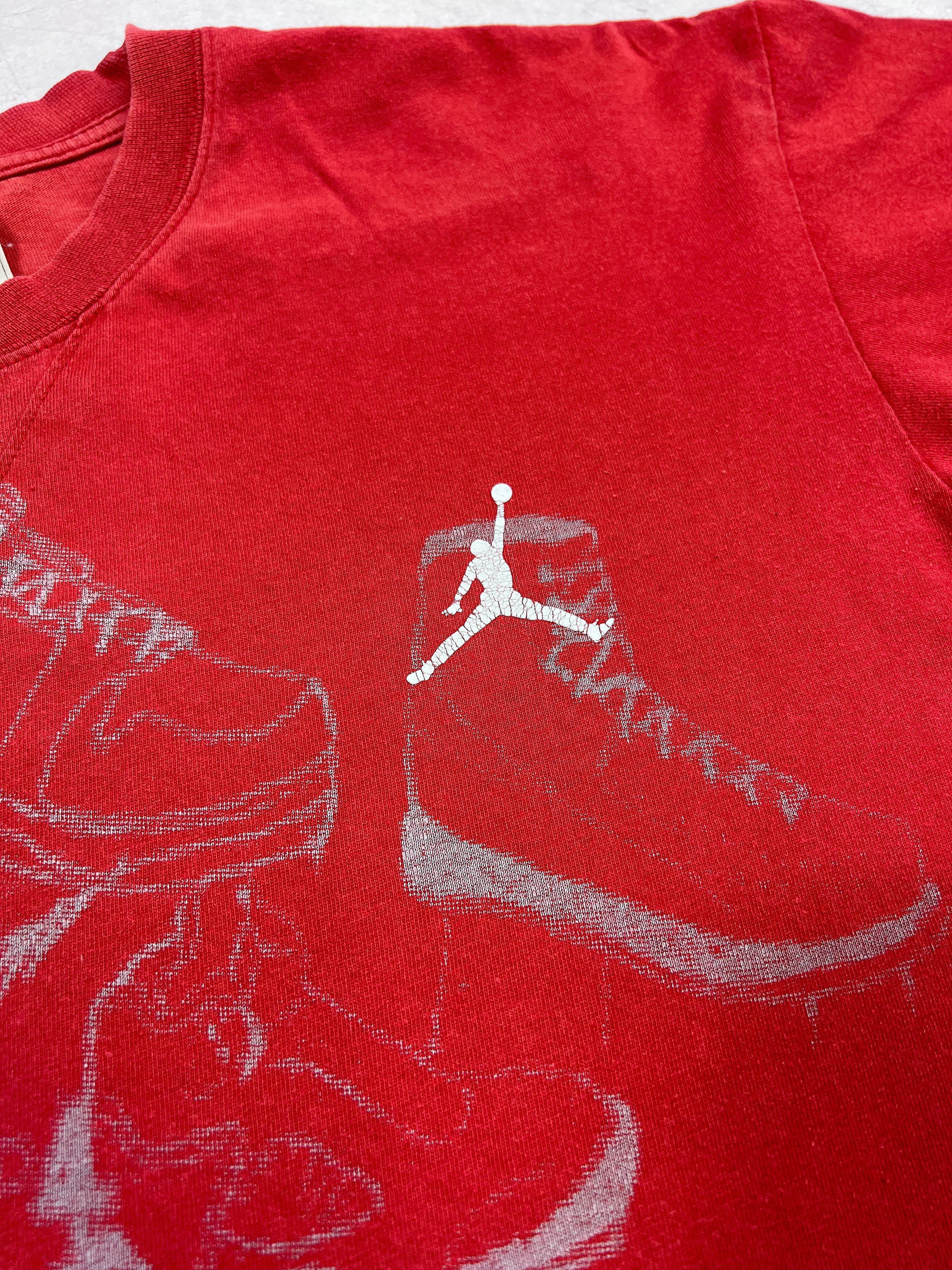 Jordan Brand × NBA × Vintage Y2K Jordan T-Shirt Shoes All Over Print Logo Size US L / EU 52-54 / 3 - 5 Thumbnail