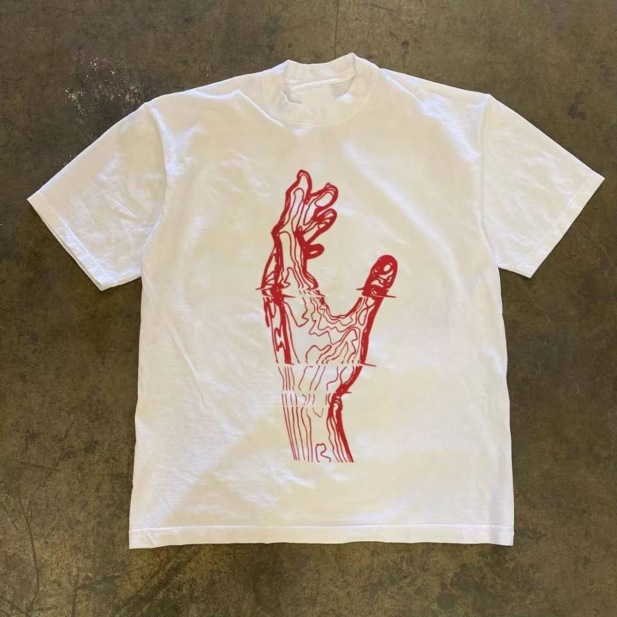 Vintage Street washed retro palm print t-shirt Size US M / EU 48-50 / 2 - 1 Thumbnail