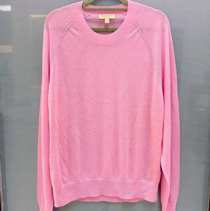 Burberry Burberry Pink Cashmere Women’s Knit Sweater Size L / US 10 / IT 46 - 1 Thumbnail