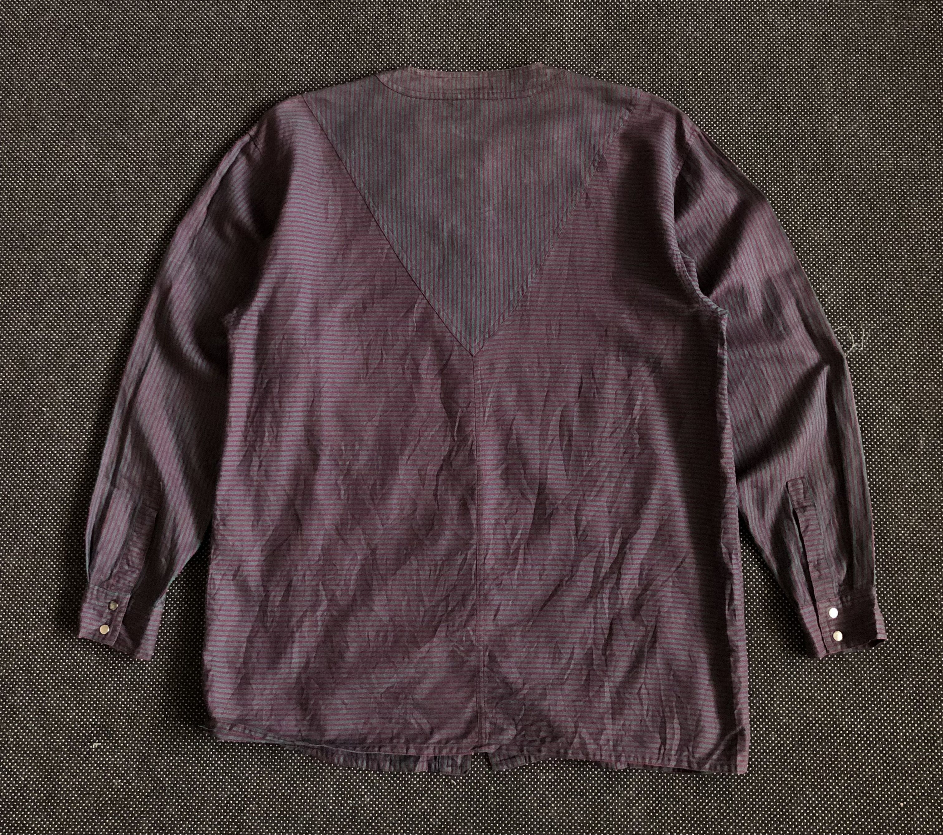 Karl Lagerfeld RARE🔥80’S KARL LAGERFELD SNAP BUTTON TOP DUAL TONES STRIPED Size M / US 6-8 / IT 42-44 - 2 Thumbnail