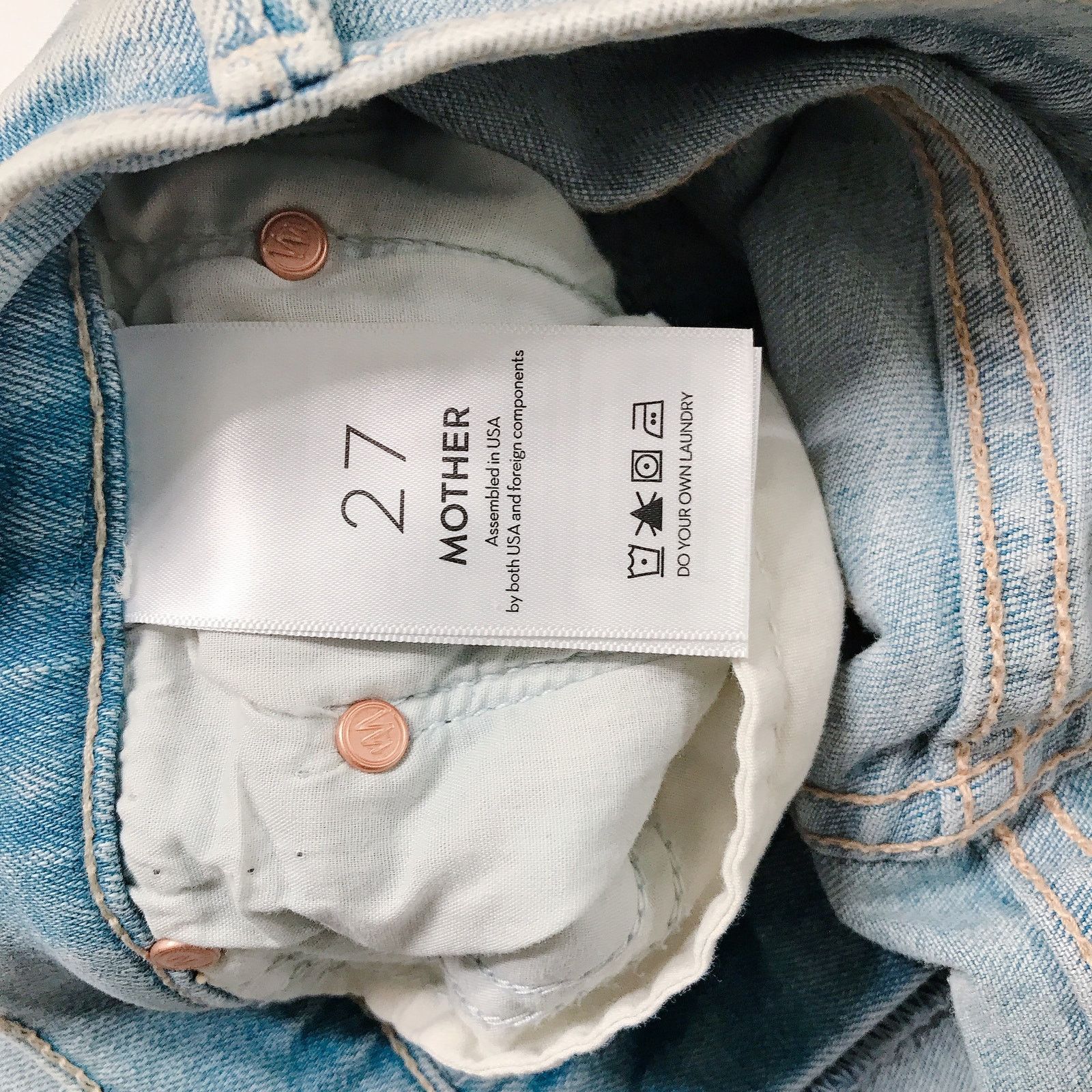 MOTHER MOTHER The Super Cruiser Double Heel Fray Flare Jeans Size 27" / US 4 / IT 40 - 5 Thumbnail