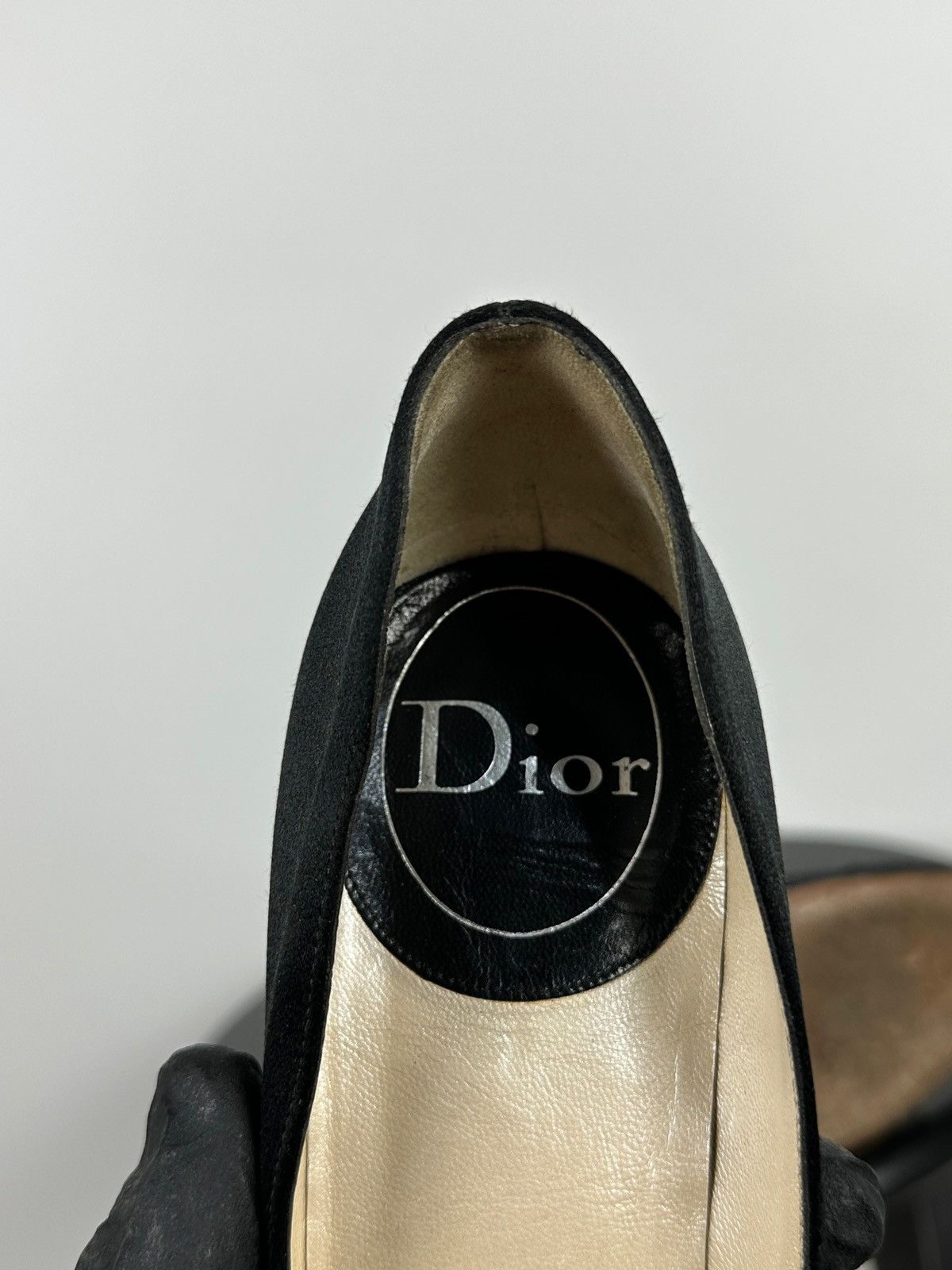 Dior Vintage Dior John Galliano Era Satin Crystal D Logo Heels Size US 8 / IT 38 - 22 Thumbnail