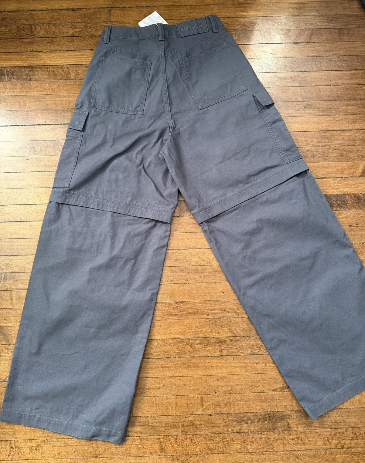 Ambush Design $1k Multi-pocket, wide-leg cotton cargo pants, Large, Italy Size US 34 / EU 50 - 24 Thumbnail