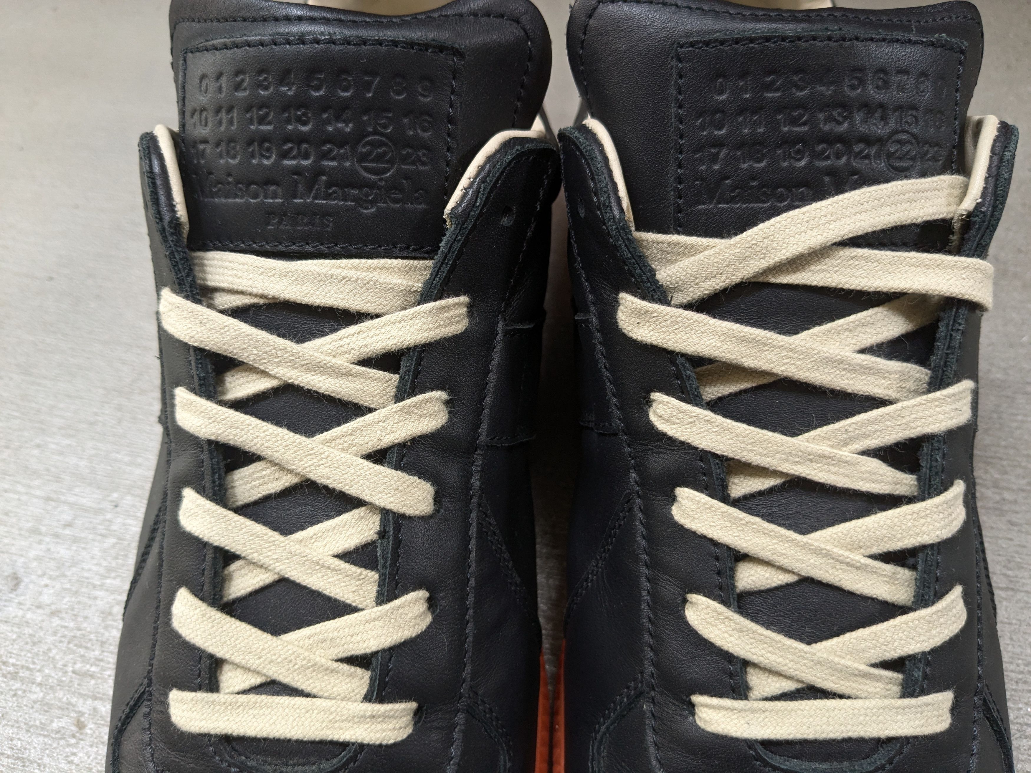 Maison Margiela Maison Margiela GAT Replica Black Orange 9 42 Leather Size US 9 / EU 42 - 4 Thumbnail