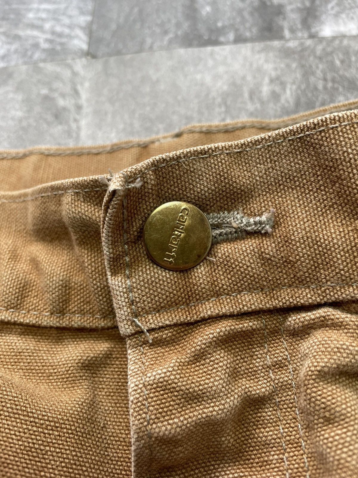 Carhartt Vintage Baggy Carhartt Double Knee Faded Tan Dirty Carpenter Size US 34 / EU 50 - 9 Thumbnail