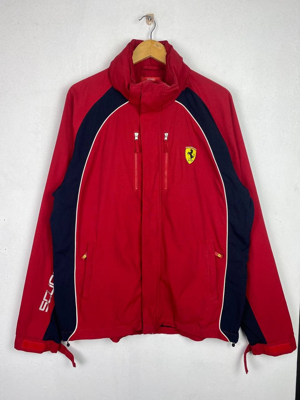 Image of Scuderia Ferrari Light Zipper Jacket in Red, Men's (Size 2XL)